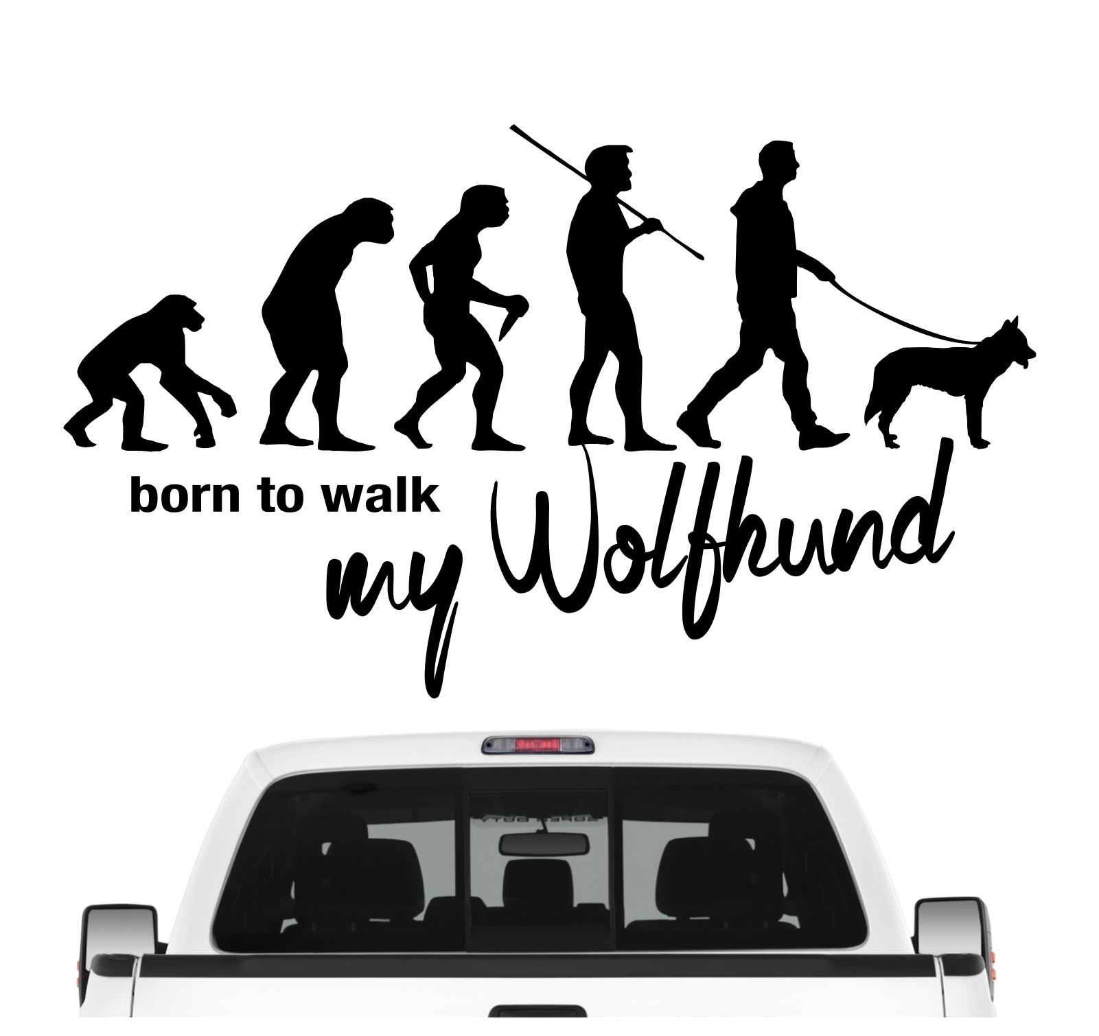 Wolfhound Wolf Wolfhund Saarloos Evolution Auto Aufkleber Hund Folie