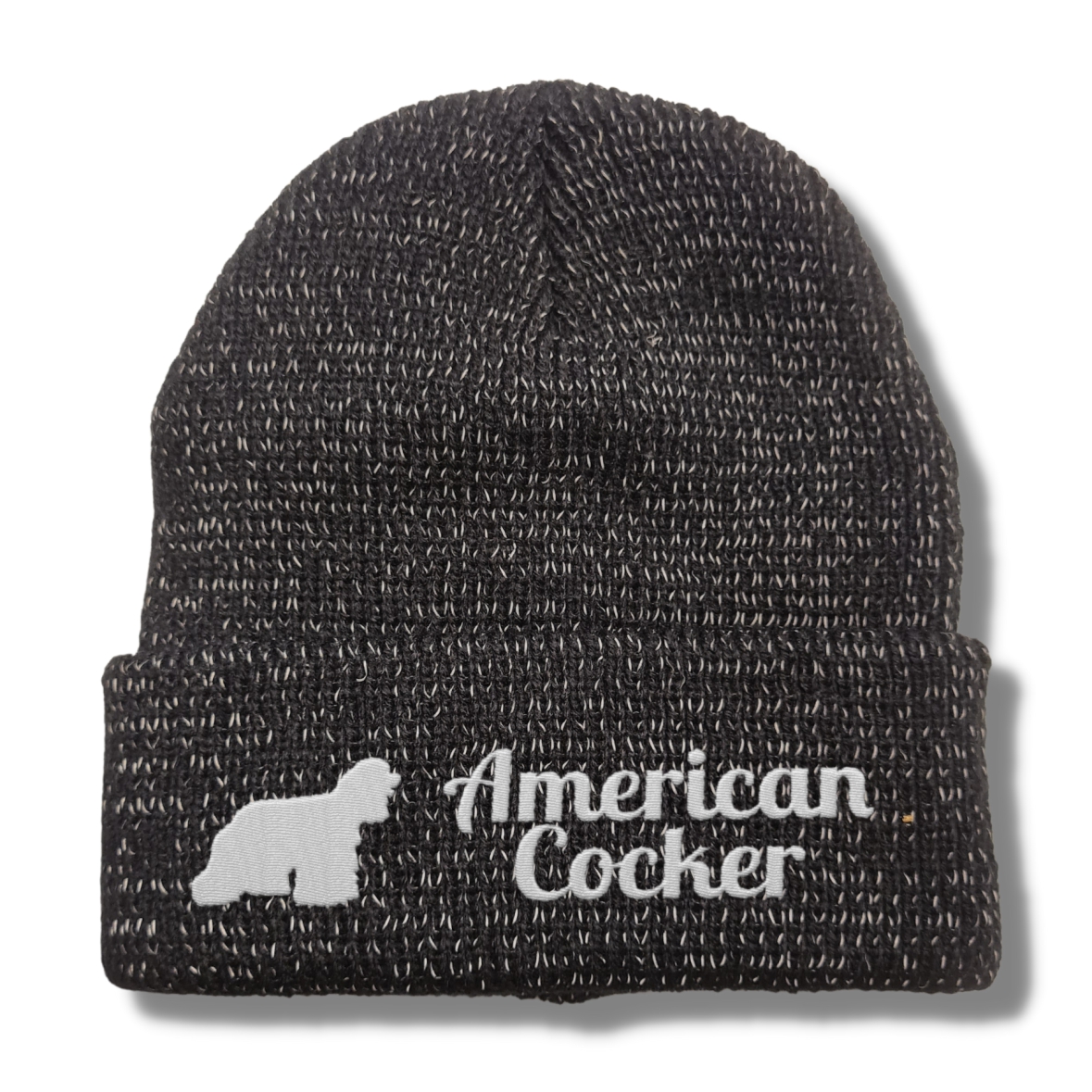 American Cocker reflektierende Mütze Stickerei Hund Winter Strickmütze reflex Beanie warm