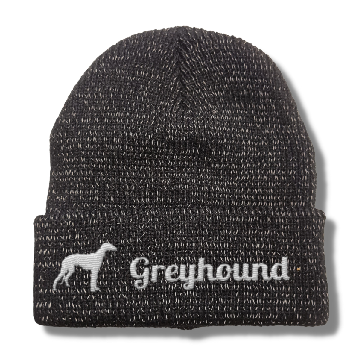 Greyhound reflektierende Mütze Stickerei Hund Winter Strickmütze reflex Beanie warm