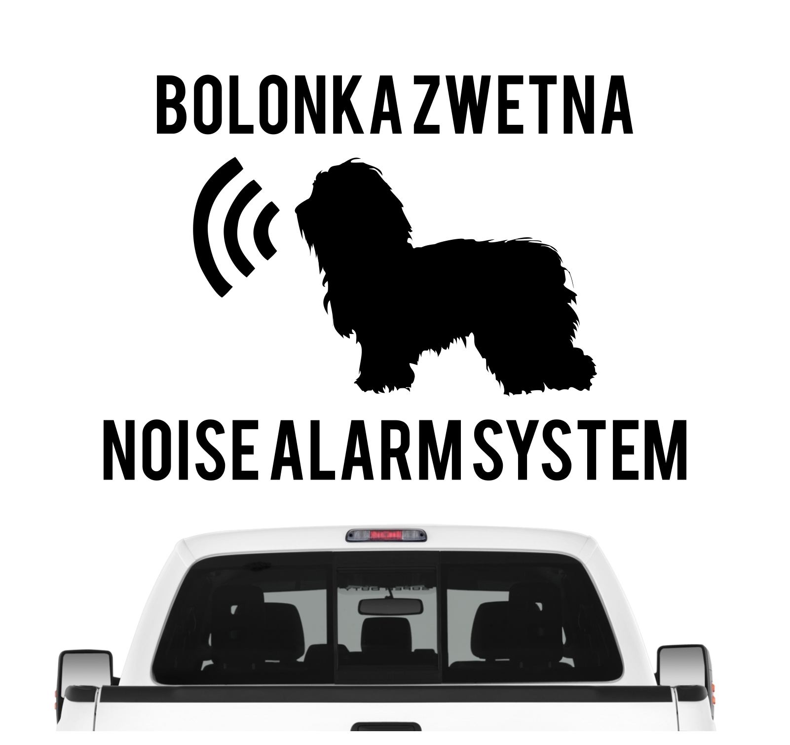 Bolonka Zwetna Noise Alarmsystem Auto Aufkleber Hund Folie Wandtattoo Tattoo Sticker Tsvetnaya Russischer Hund