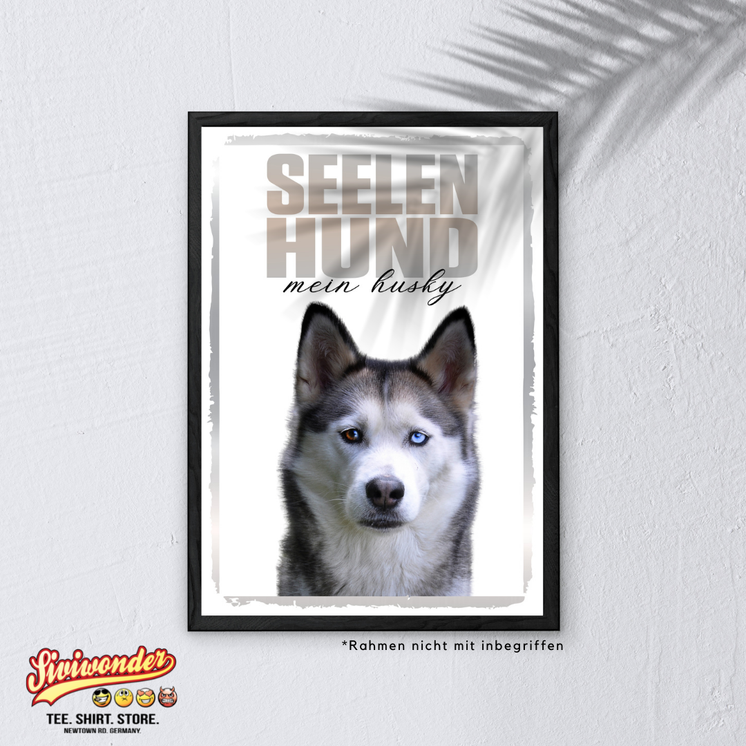Husky Seelenhund Dog Schild Spruch Türschild Hundeschild Warnschild Soulmate