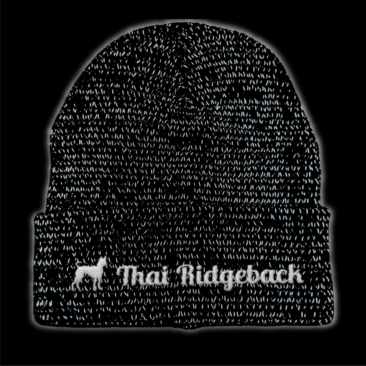Thai Ridgeback reflektierende Mütze Stickerei Hund Winter Strickmütze reflex Beanie warm kalt