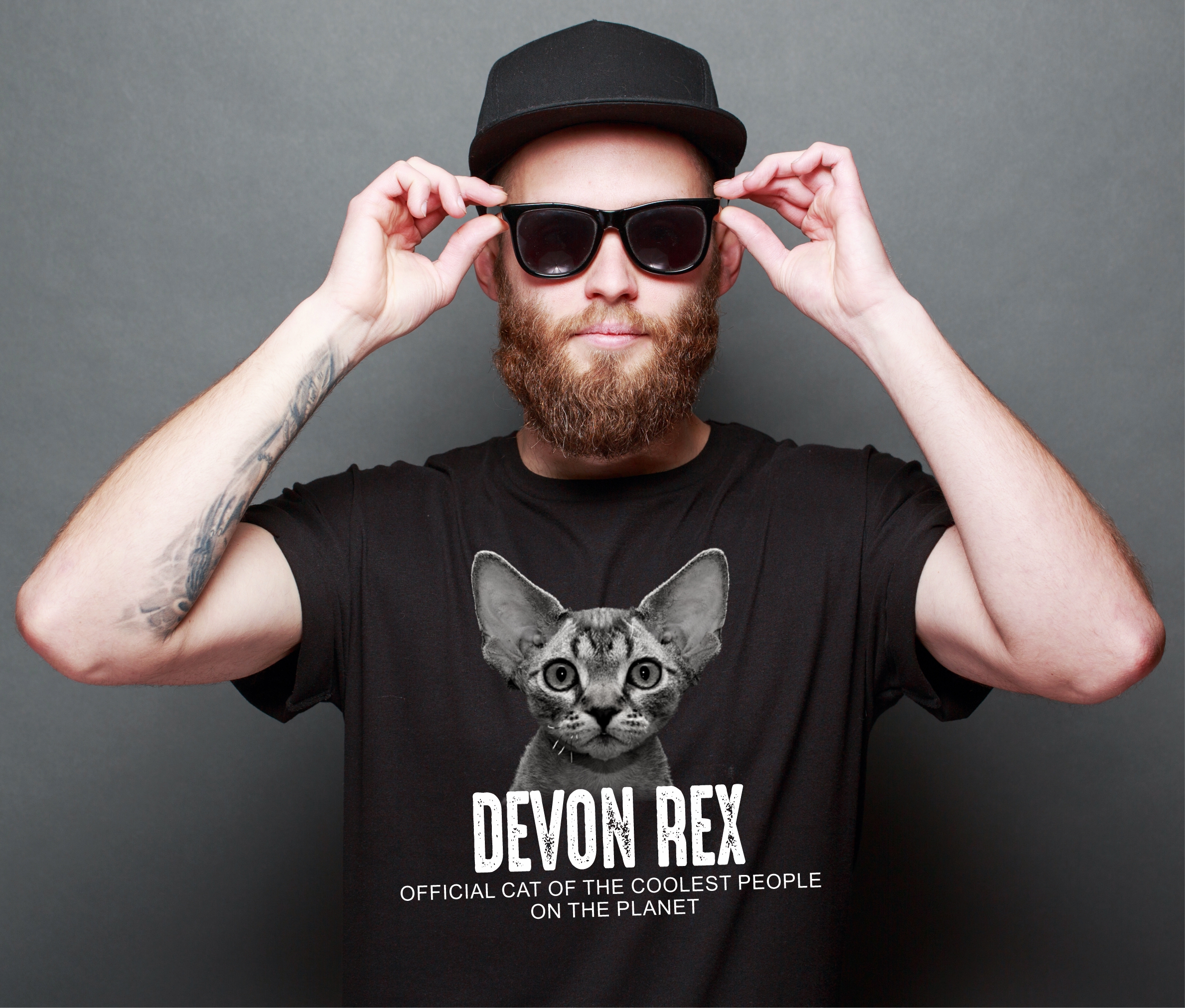 Devon Rex Devonshire Katze Official Cool  Katze Cat Unisex Shirt Katzenmotiv T-Shirt