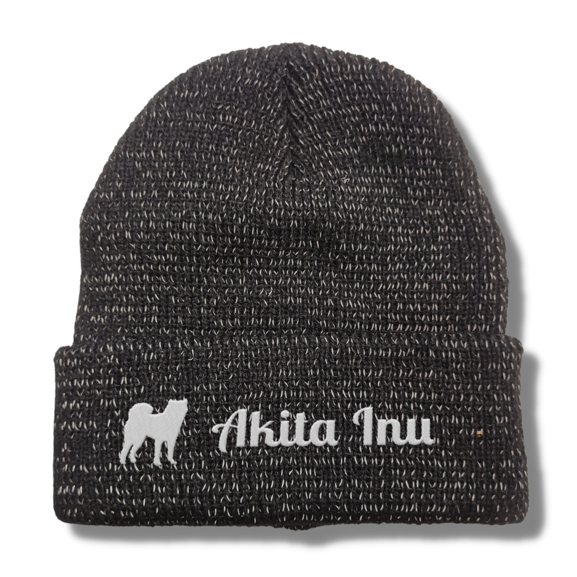 Akita Inu reflektierende Mütze Stickerei Hund Winter Strickmütze reflex Beanie warm