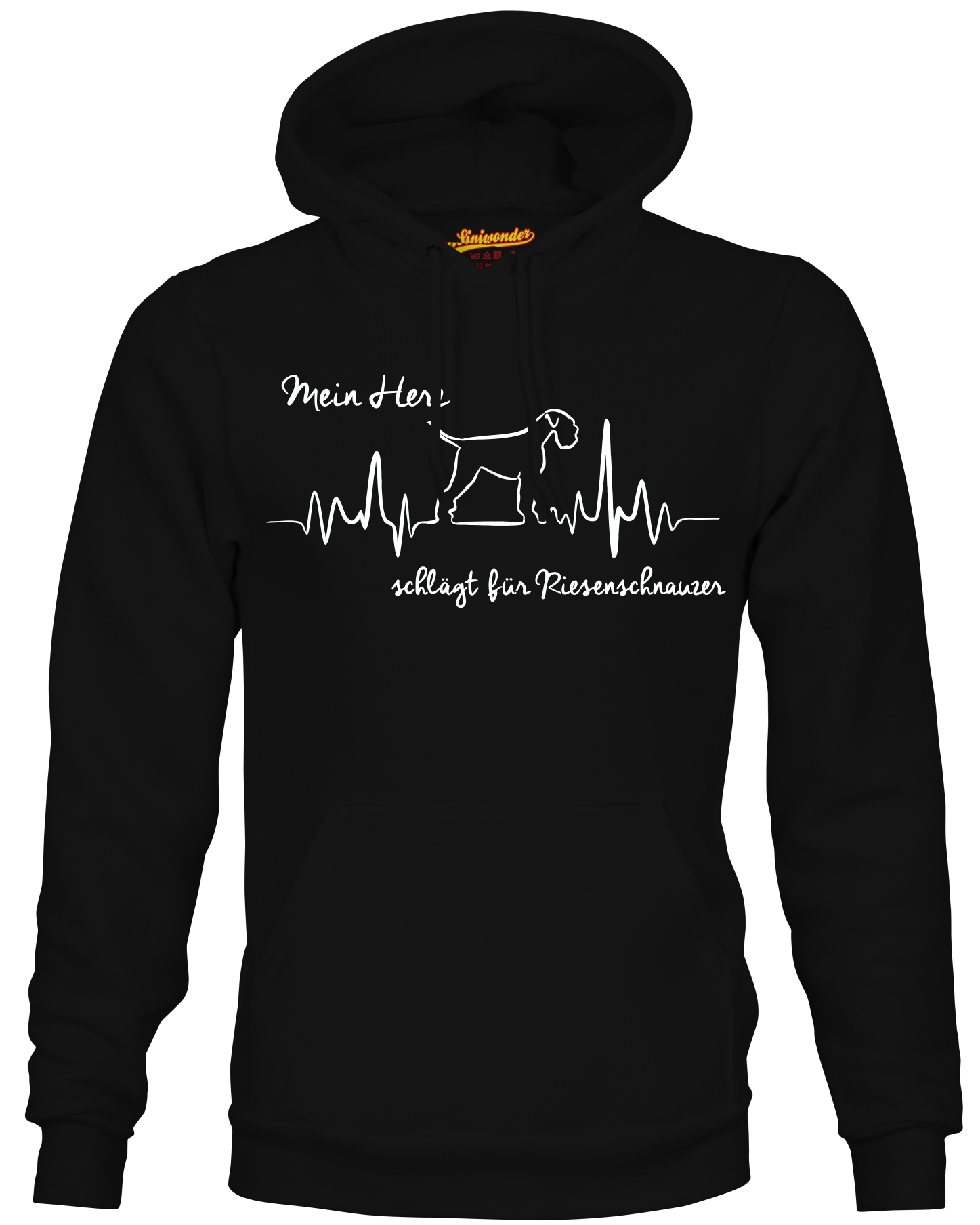 RIESENSCHNAUZER SWEATSHIRT HEARTBEAT EKG  Hund Hundemotiv Herz
