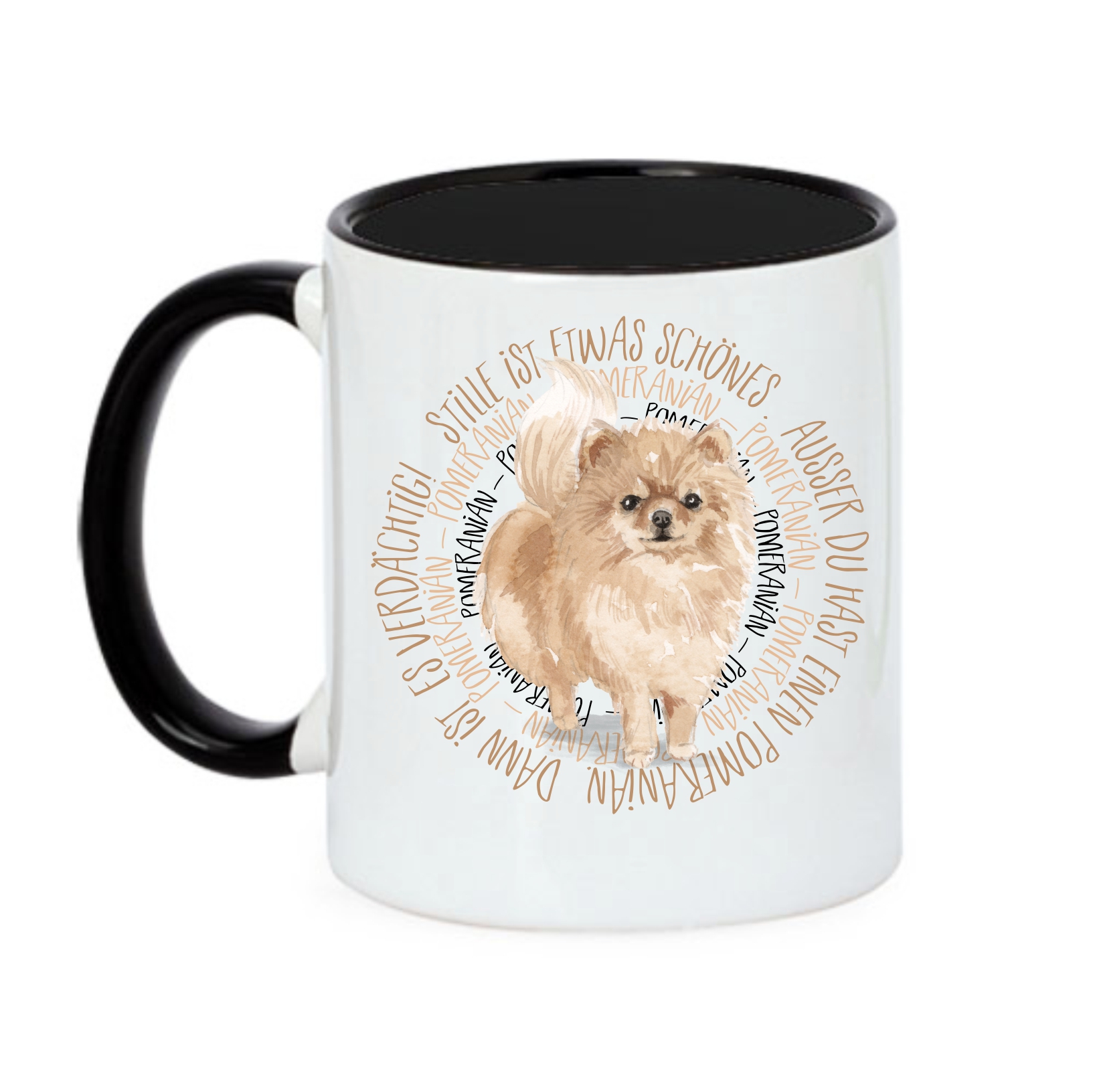 POMERANIAN TASSE CIRCLE WATERCOLOUR Motiv by SIVIWONDER