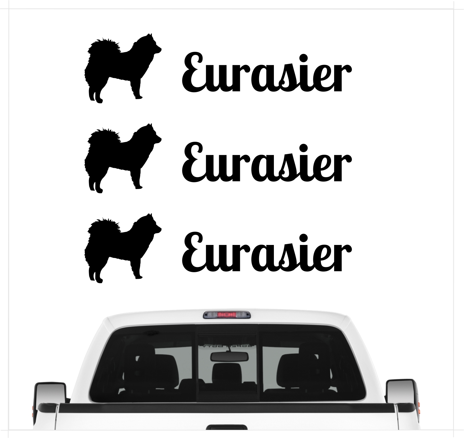 Eurasier Eurasian Spitz Spitze Wolfsspitz Samojede Dog 3er Set  AUTOAUFKLEBER Aufkleber Hunde Hundemotiv by SIVIWONDER