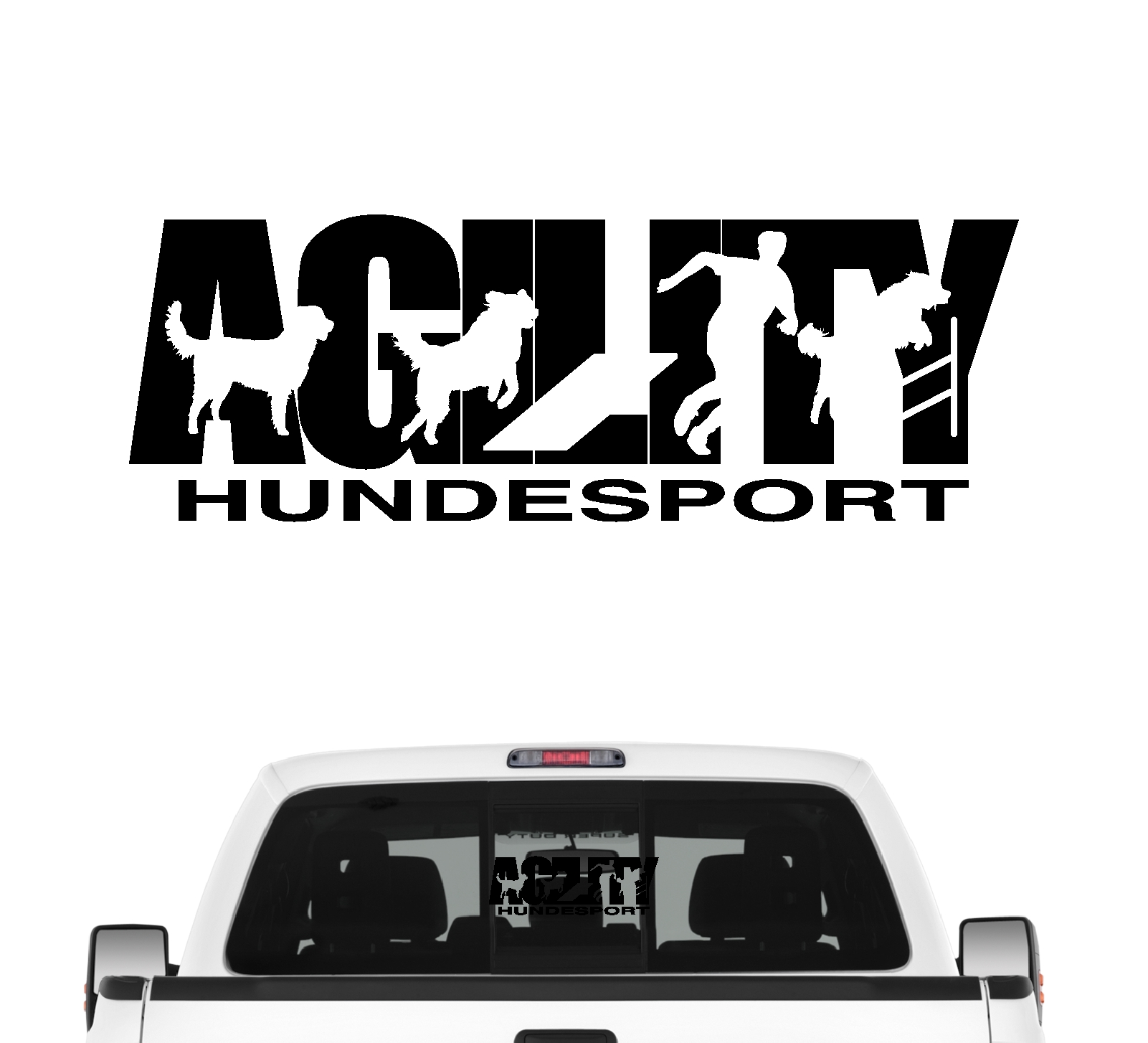 Agility Hundesport Autoaufkleber Hund Folie Aufkleber Parcour Sportart