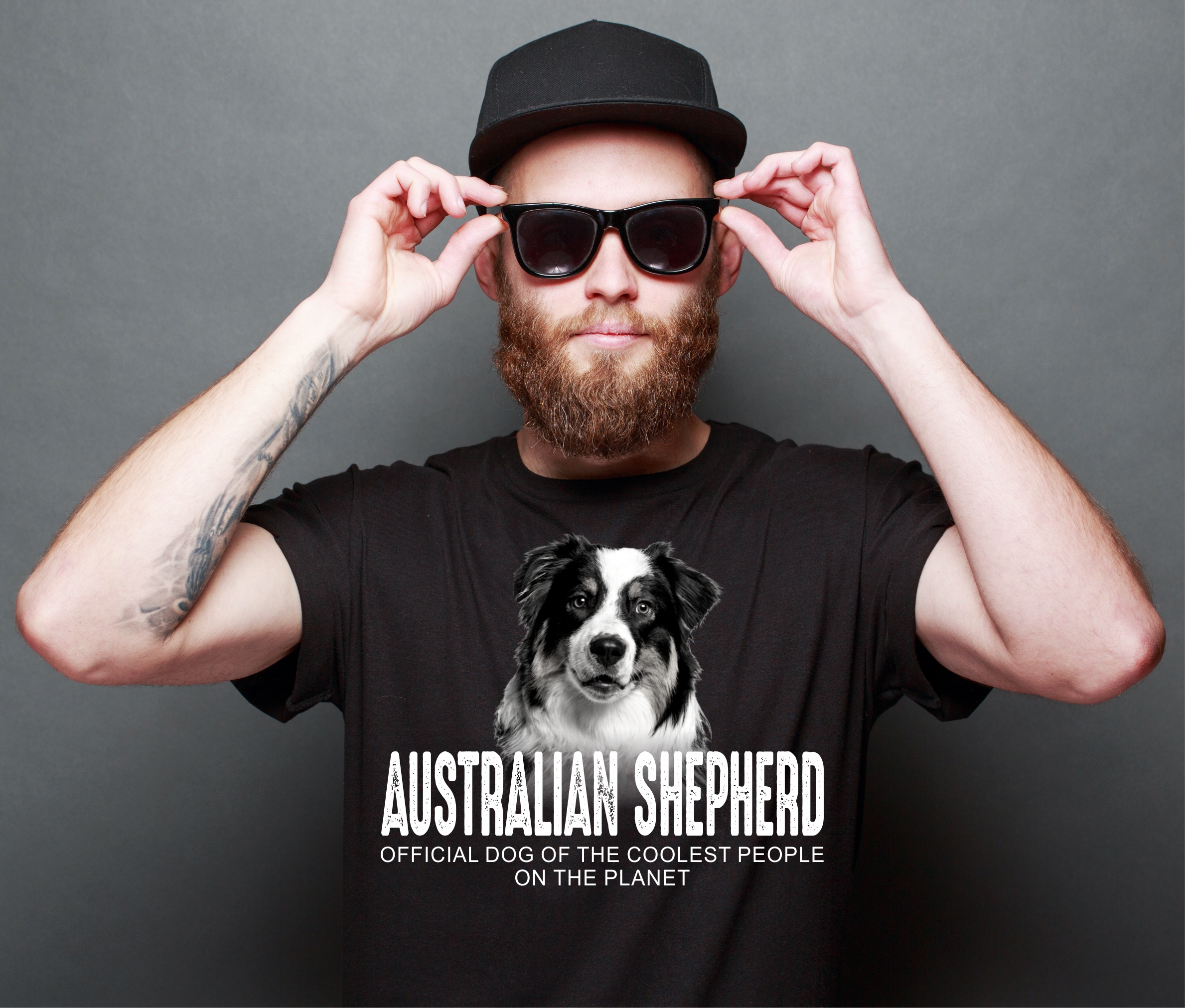 Australian Shepherd Aussie Australischer Schäferhund  Dog cool Leute lustig Shirt T-Shirt Hundemotiv Siviwonder