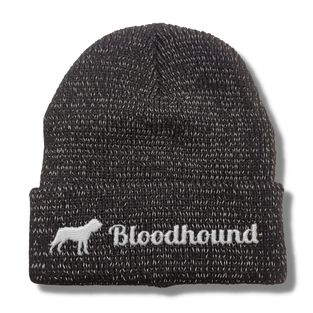 Bloodhound reflektierende Mütze Stickerei Hund Winter Strickmütze reflex Beanie warm