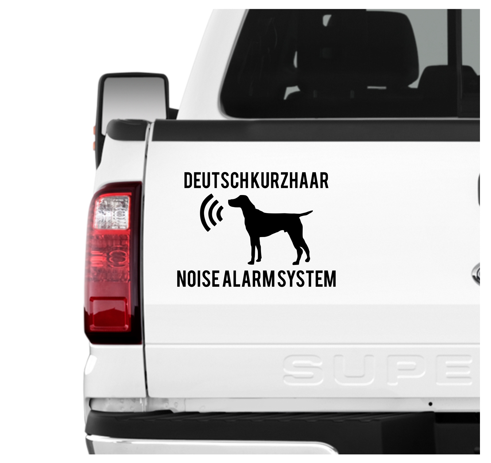 Deutsch Kurzhaar Noise Alarmsystem Auto Aufkleber Hund Folie Wandtattoo Tattoo Sticker DK Deutscher kurzhaariger Vorstehhund German Shorthaired Pointer Jagdhund Jäger
