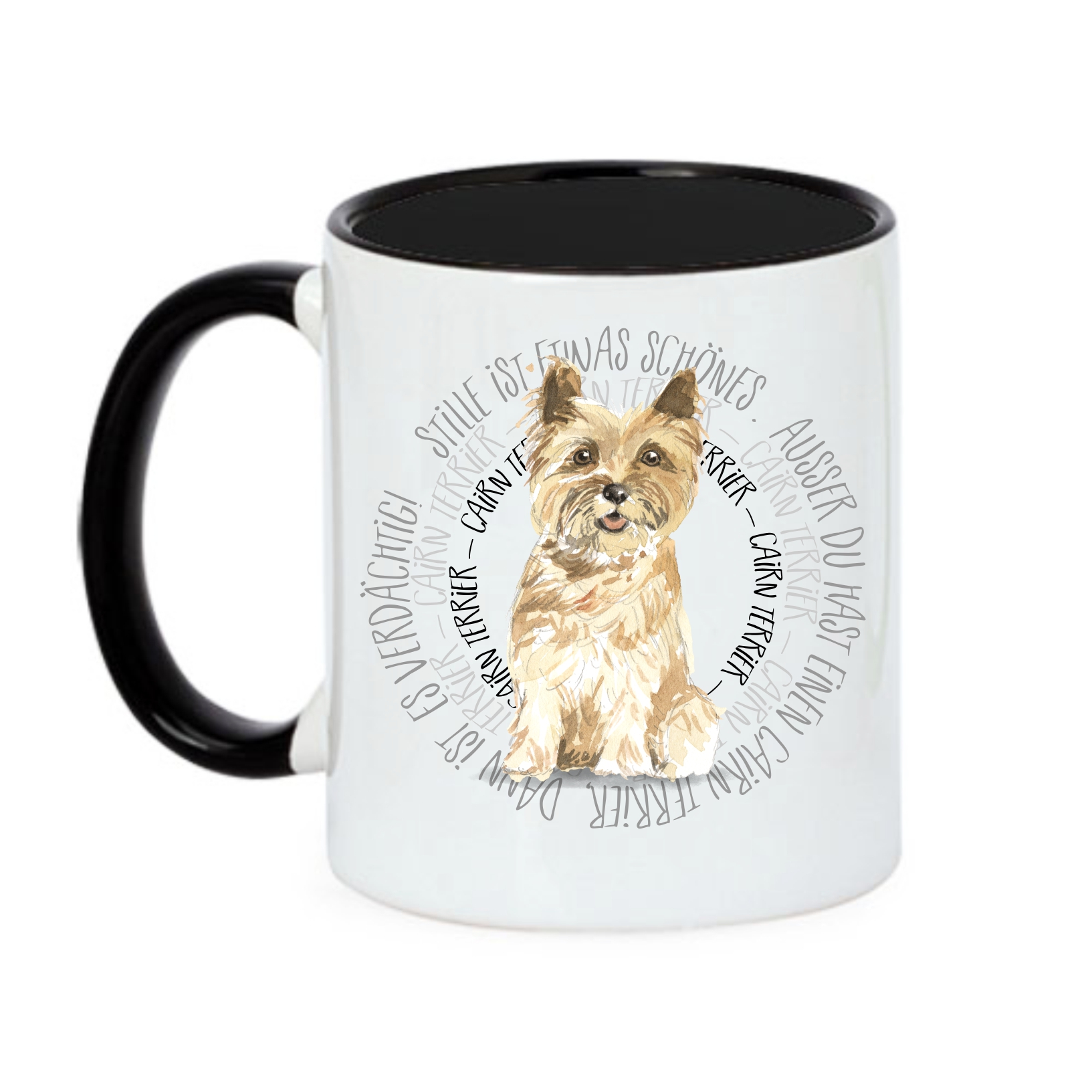 CAIRN TERRIER TASSE CIRCLE WATERCOLOUR Motiv by SIVIWONDER