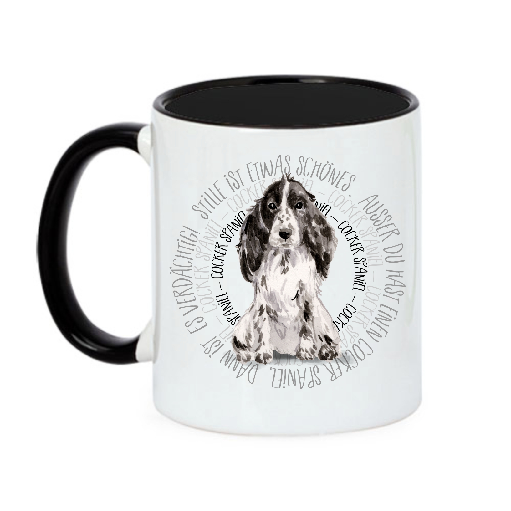 COCKER SPANIEL TASSE CIRCLE WATERCOLOUR Motiv by SIVIWONDER