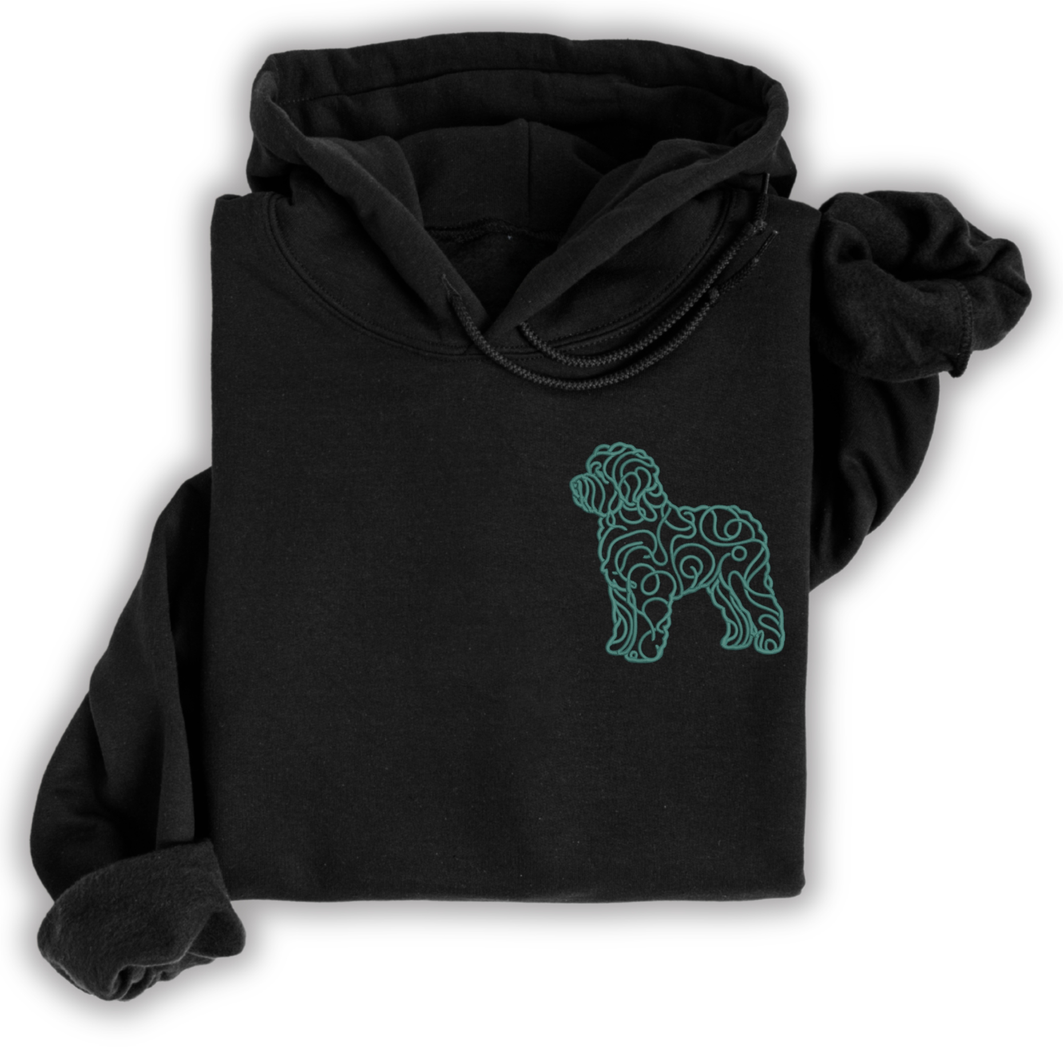 Hoodie Portugiesischer Wasserhund gestickt Hund wählbare Stickerei kuschelig Stickerei personalisier