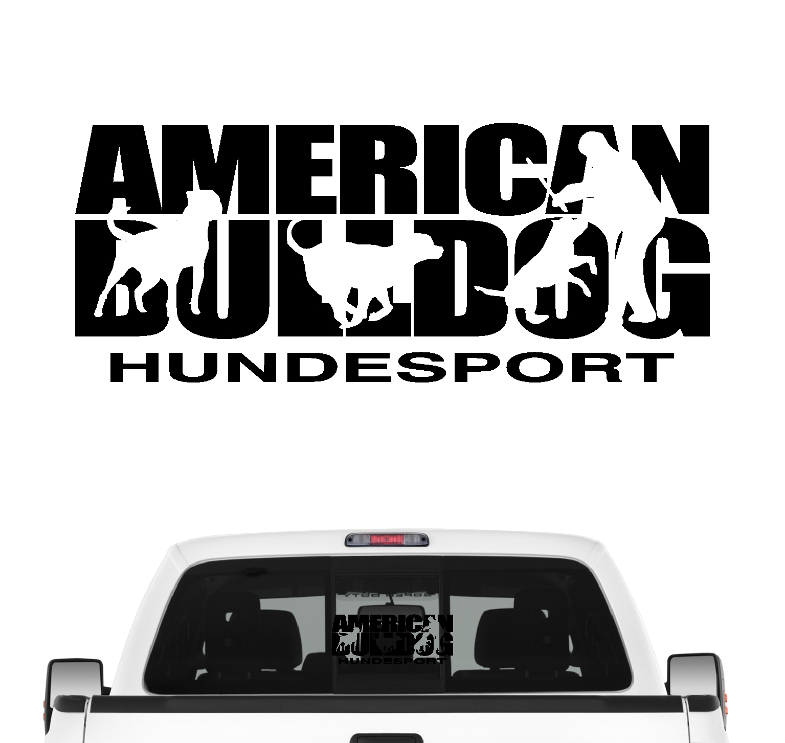 American Bulldog Hundesport Autoaufkleber Hund Folie Aufkleber USA Old Schutz