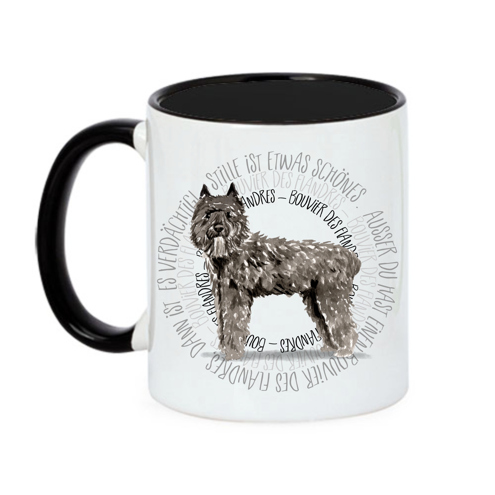 BOUVIER DES FLANDRES TASSE CIRCLE WATERCOLOUR Motiv by SIVIWONDER