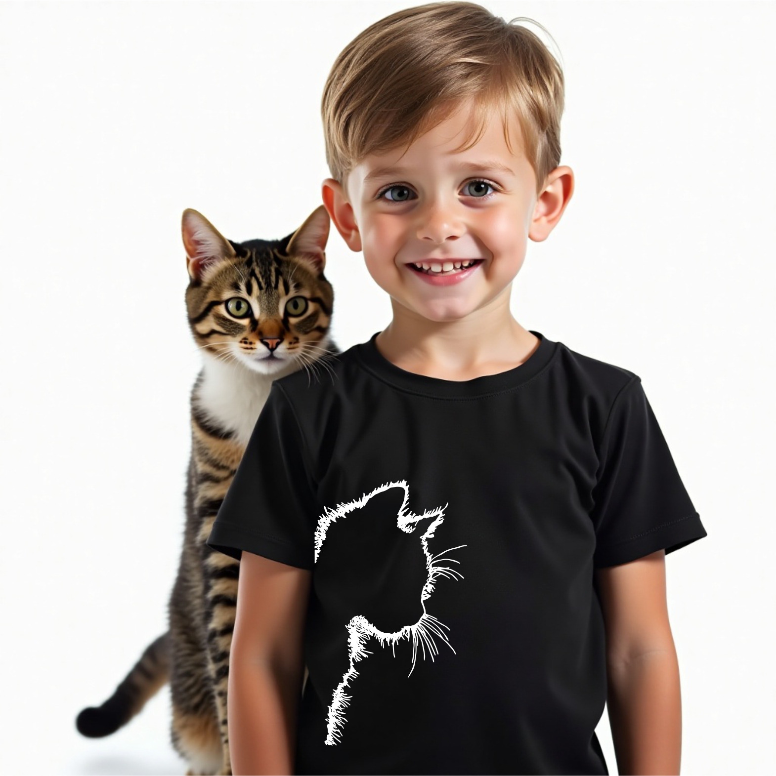 Vermisste Tiere Kreis Ludwigsburg T- Shirt Kinder Kids ohne Logo Brust