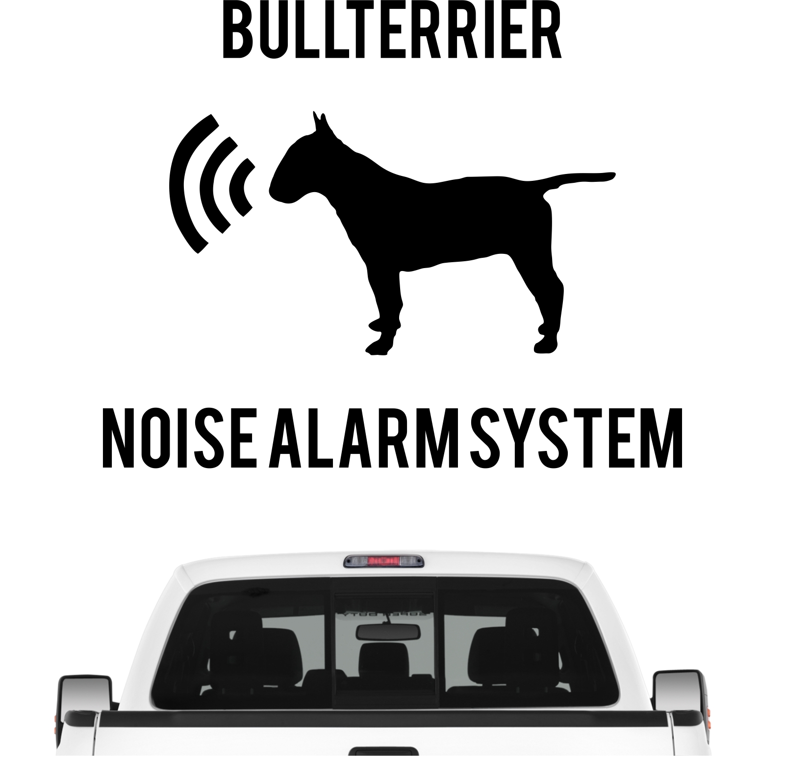 Bullterrier Noise Alarmsystem Auto Aufkleber Hund Folie Wandtattoo Tattoo Sticker Bully Bull Terrier Gladiator