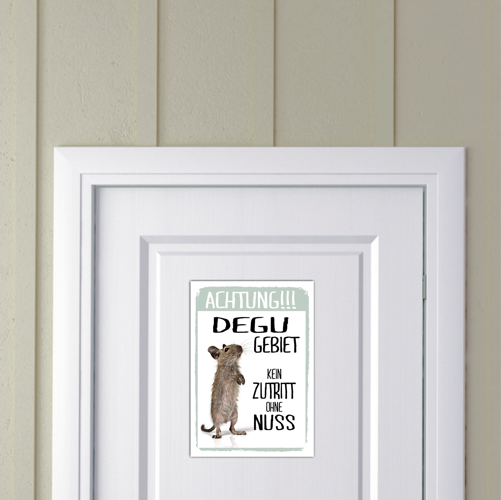 Degu Gebiet Kein Zutritt ohne Möhrchen Türschild Warnschild Spruch Schild happy Design by Siviwonder