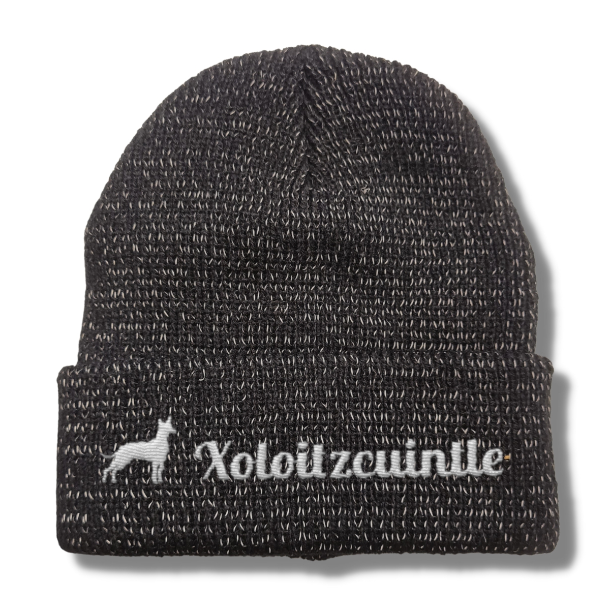 Xoloitzcuintle reflektierende Mütze Stickerei Hund Winter Strickmütze reflex Beanie warm kalt
