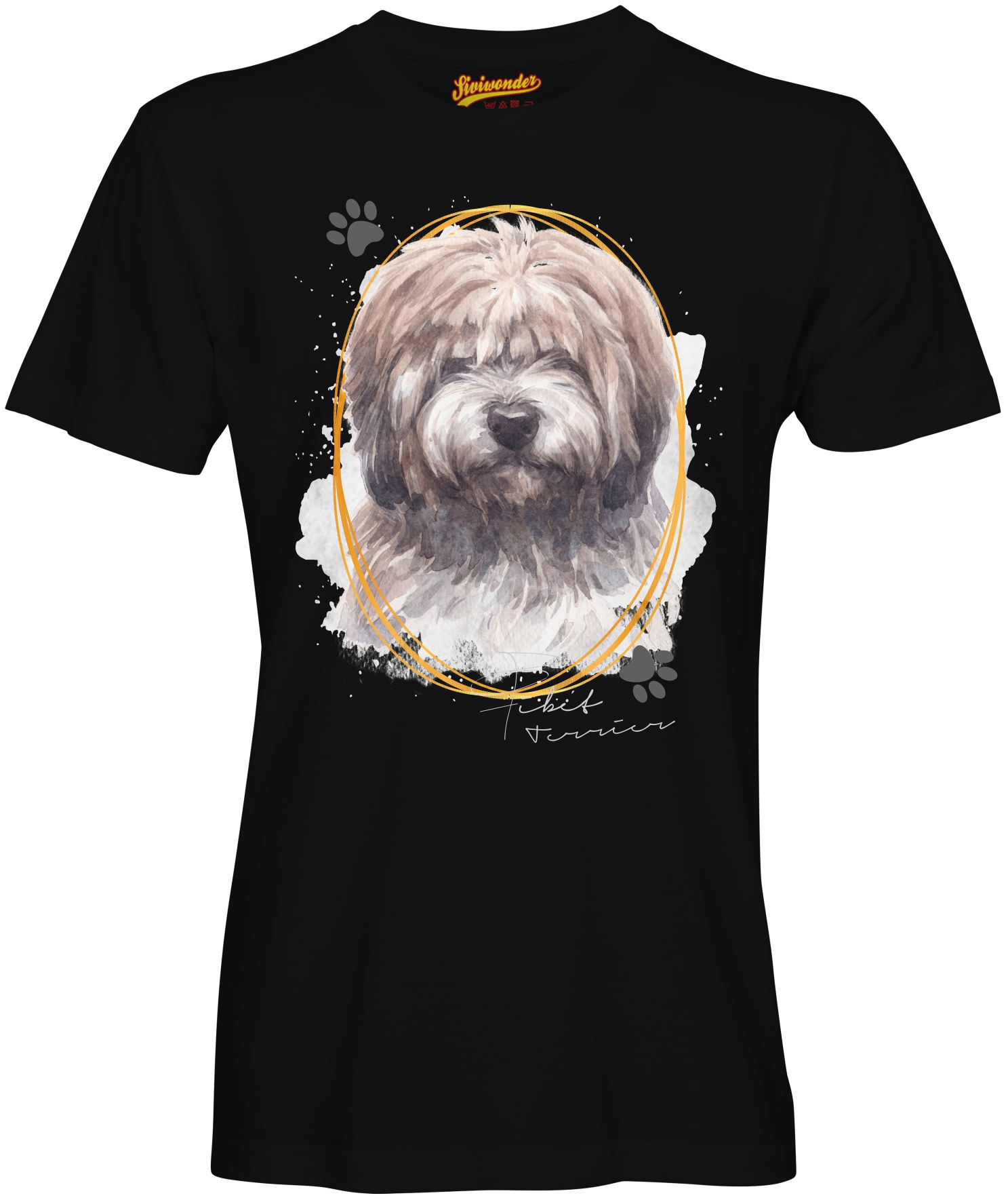 Unisex T-Shirt TIBET TERRIER Signature Dogs by Siviwonder