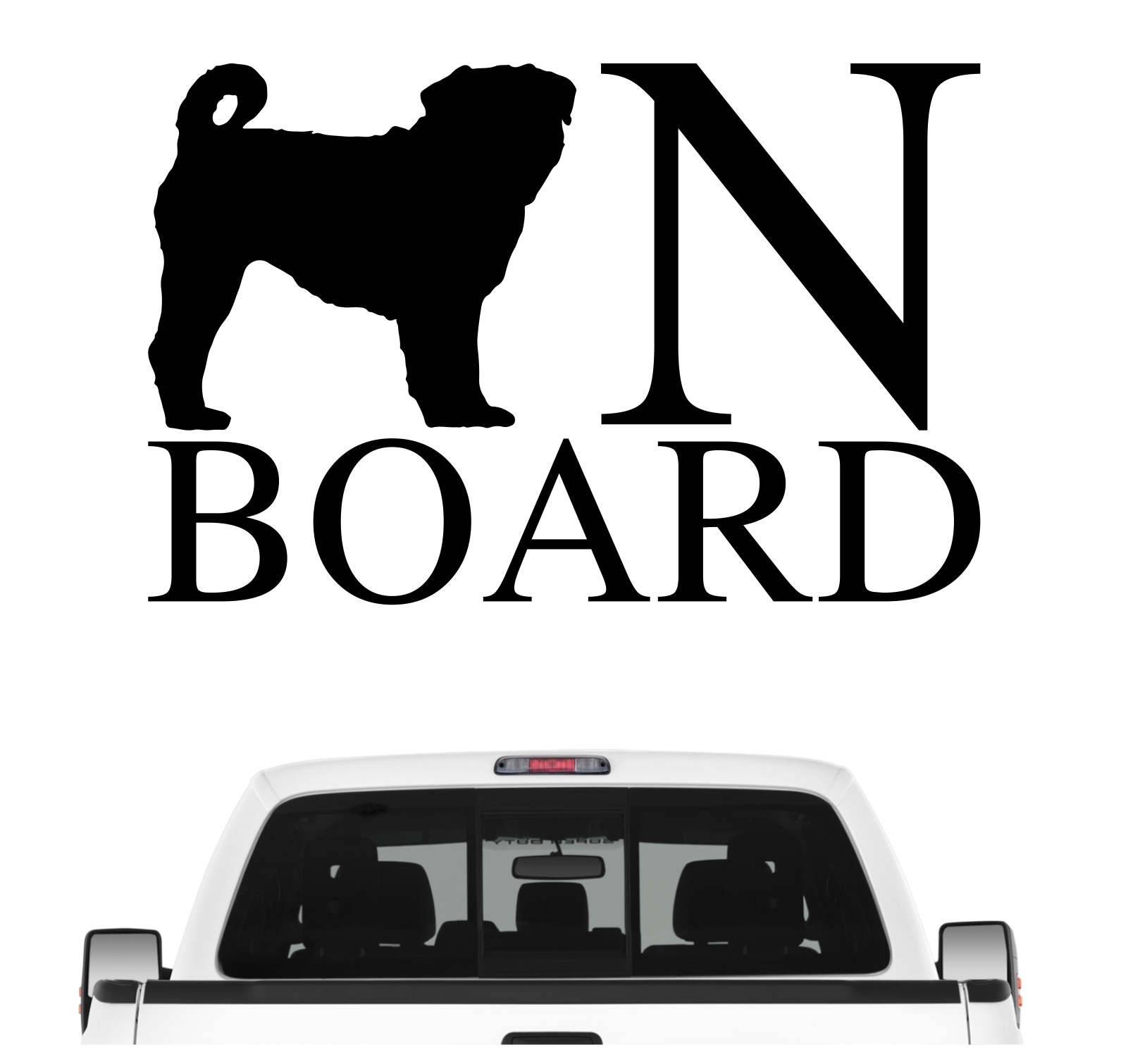 Mops Board Auto Aufkleber Hund Folie Wandtattoo Tattoo Sticker Pug Carlino Chinese Dutch Bulldog Mini Mastiff Carlin Doguillo