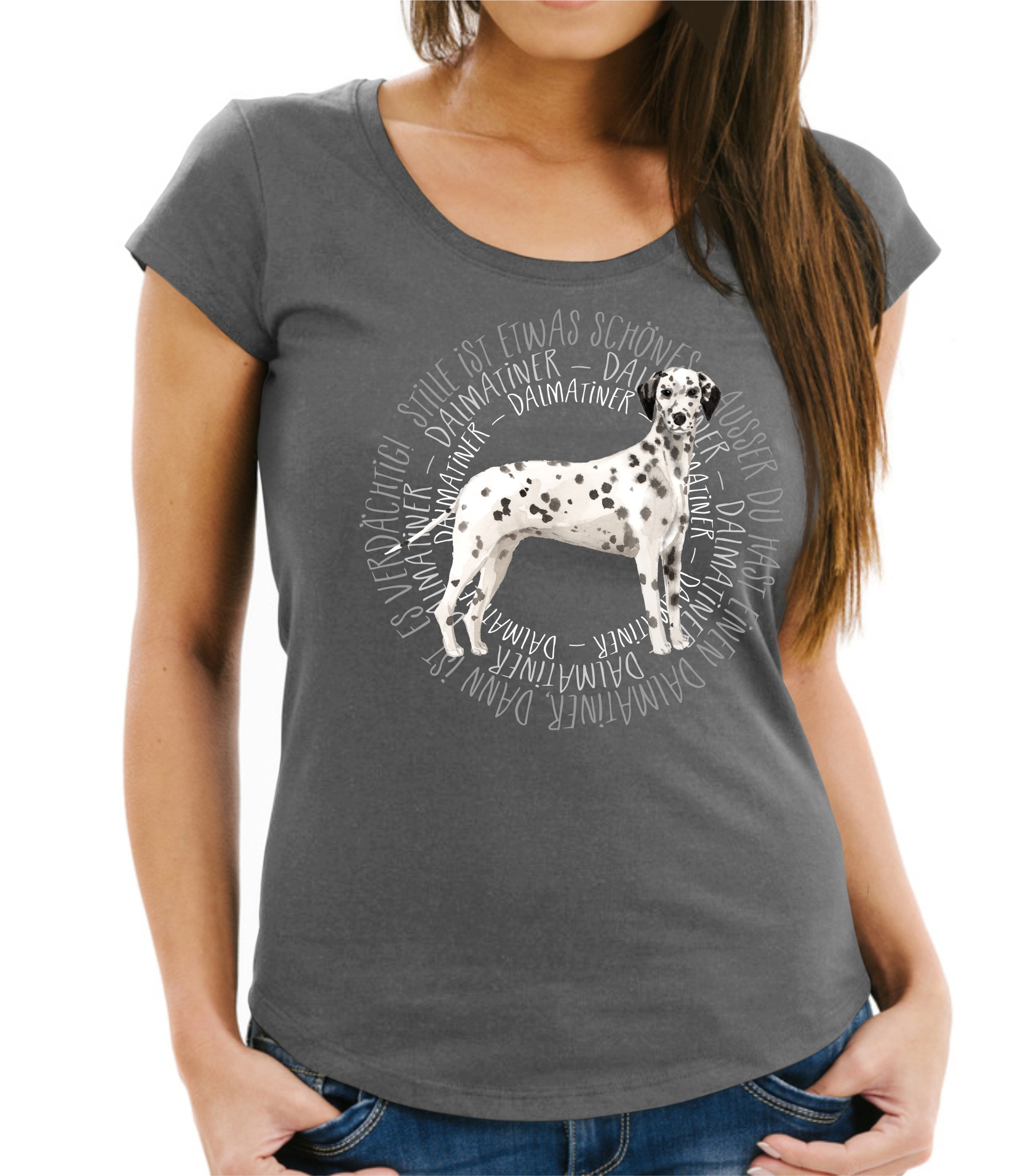 DALMATINER DAMEN T-SHIRT CIRCLE Watercolor by SIVIWONDER
