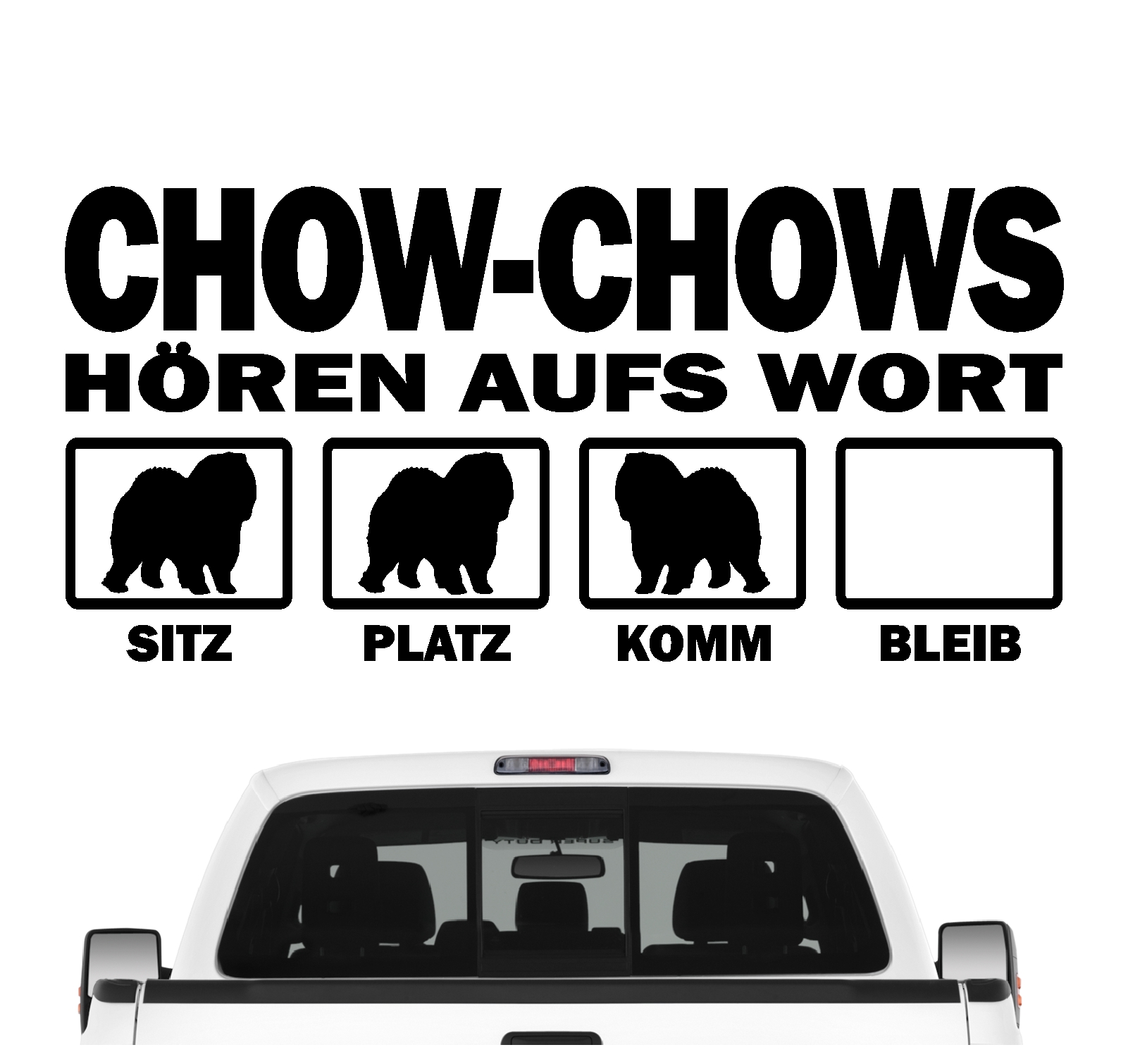 Chow-Chow Kanton -Hund Chao-Chao China Dog  Hört aufs Wort Hunde Aufkleber Sticker Autoaufkleber