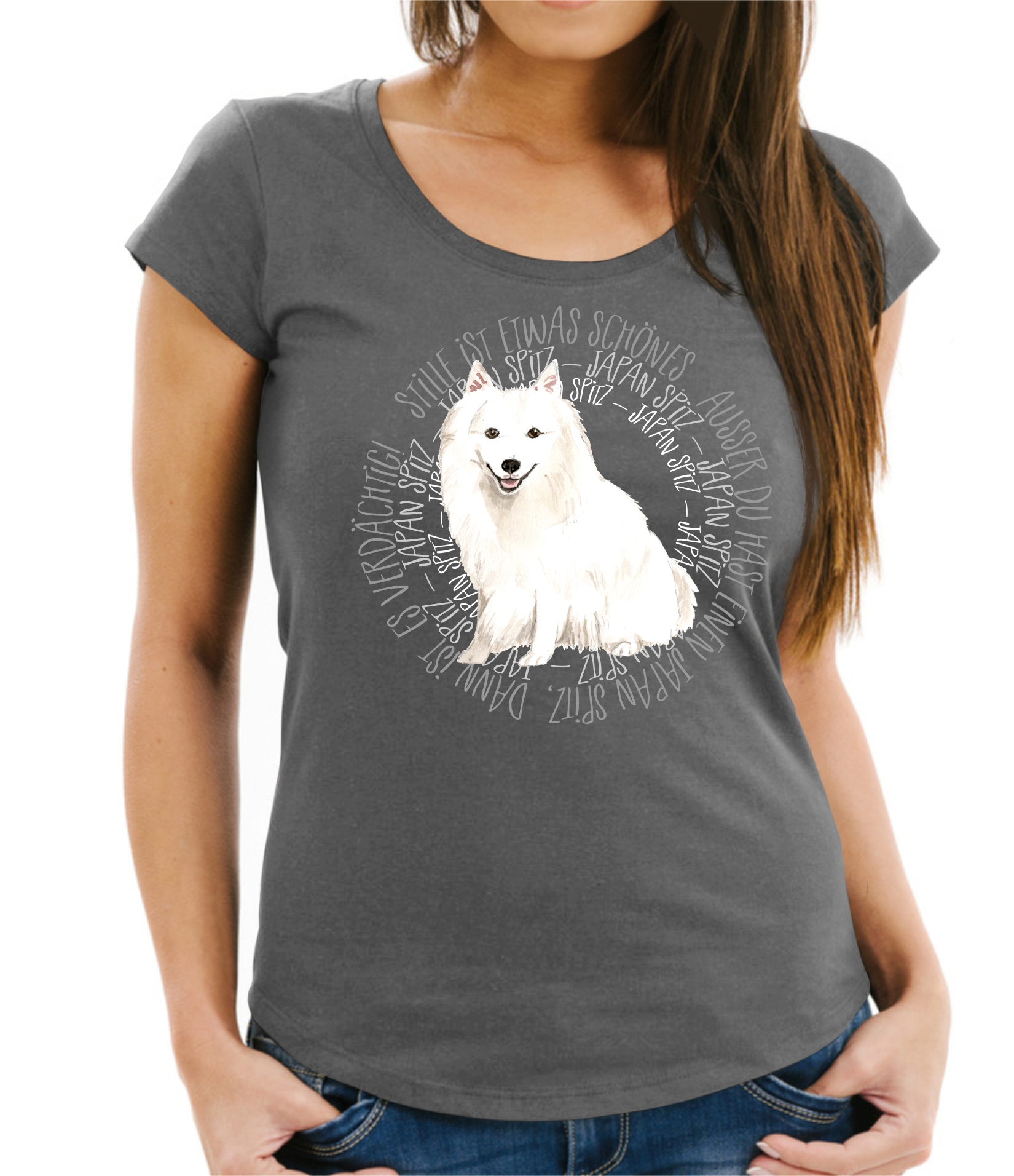 JAPAN SPITZ DAMEN T-SHIRT CIRCLE Watercolor by SIVIWONDER