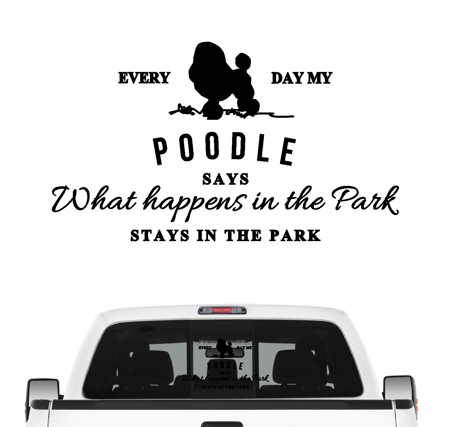 Poodle Vintage Hundeaufkleber Hundemotiv Folie Pudel Pudle Poodle Caniche  Barbone Großpudel Zwergpudel