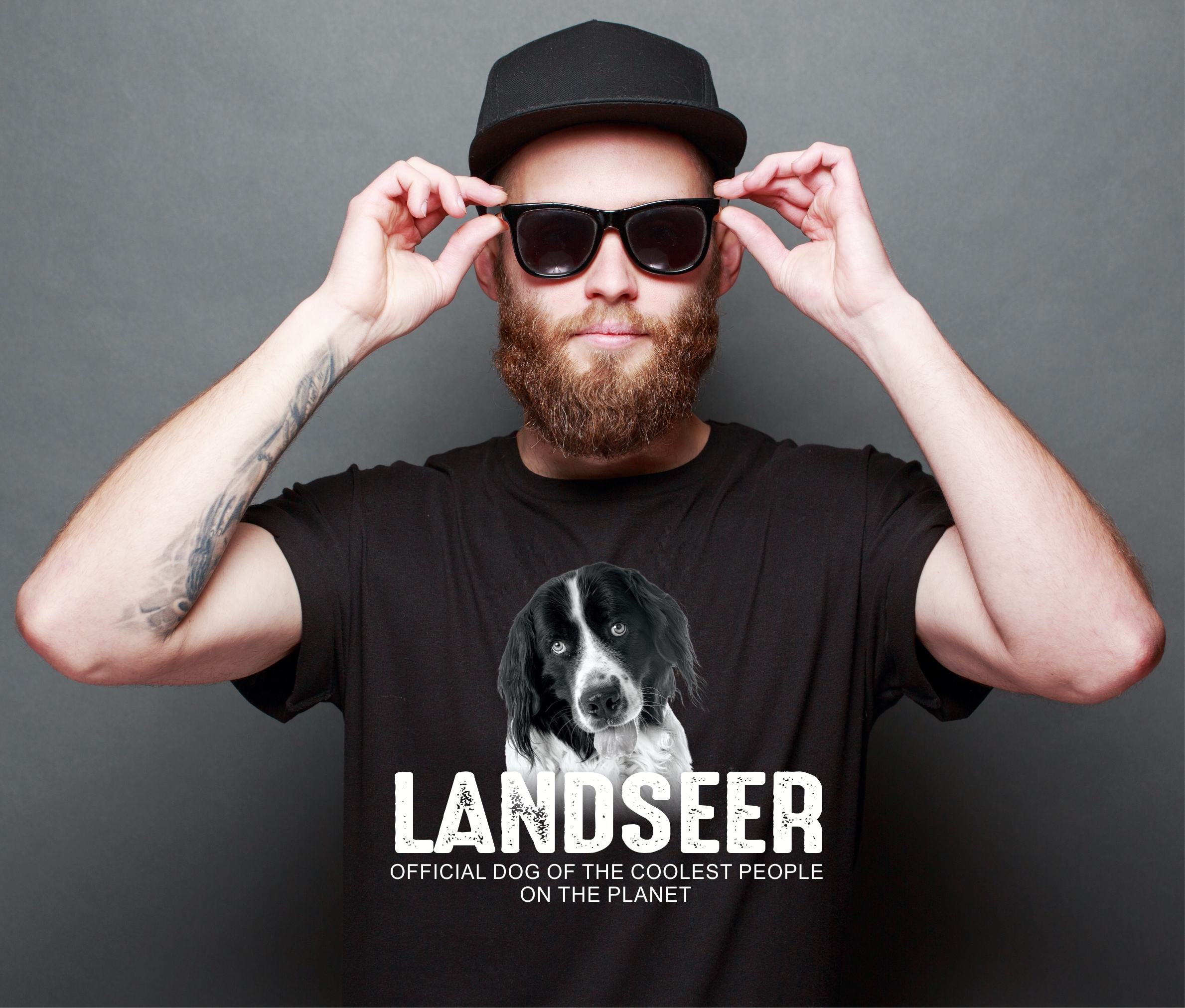 Landseer Schweiz Wachhund Landser Dog cool Leute lustig Shirt T-Shirt Hundemotiv Siviwonder