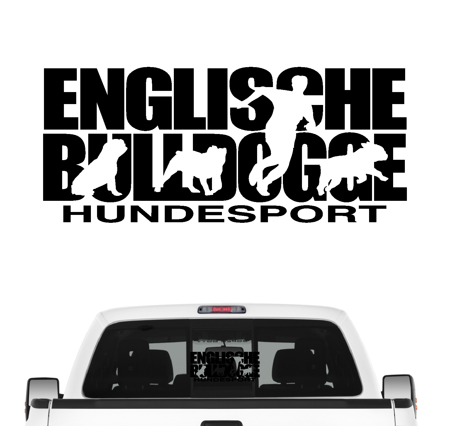 Englische Bulldogge Hundesport Autoaufkleber Hund Folie Aufkleber Bully Bulldog