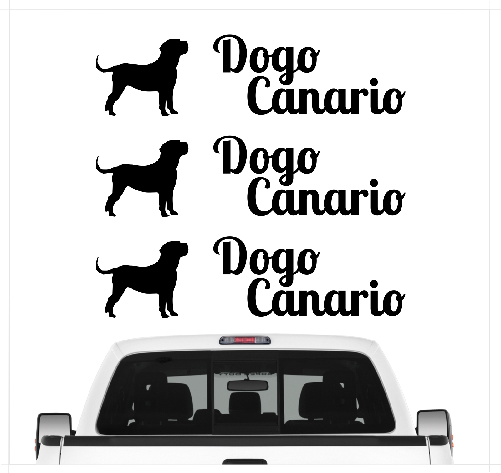 Dogo Canario Molosser Kanarische Dogge Presa Canario Dog 3er Set  AUTOAUFKLEBER Aufkleber Hunde Hundemotiv by SIVIWONDER