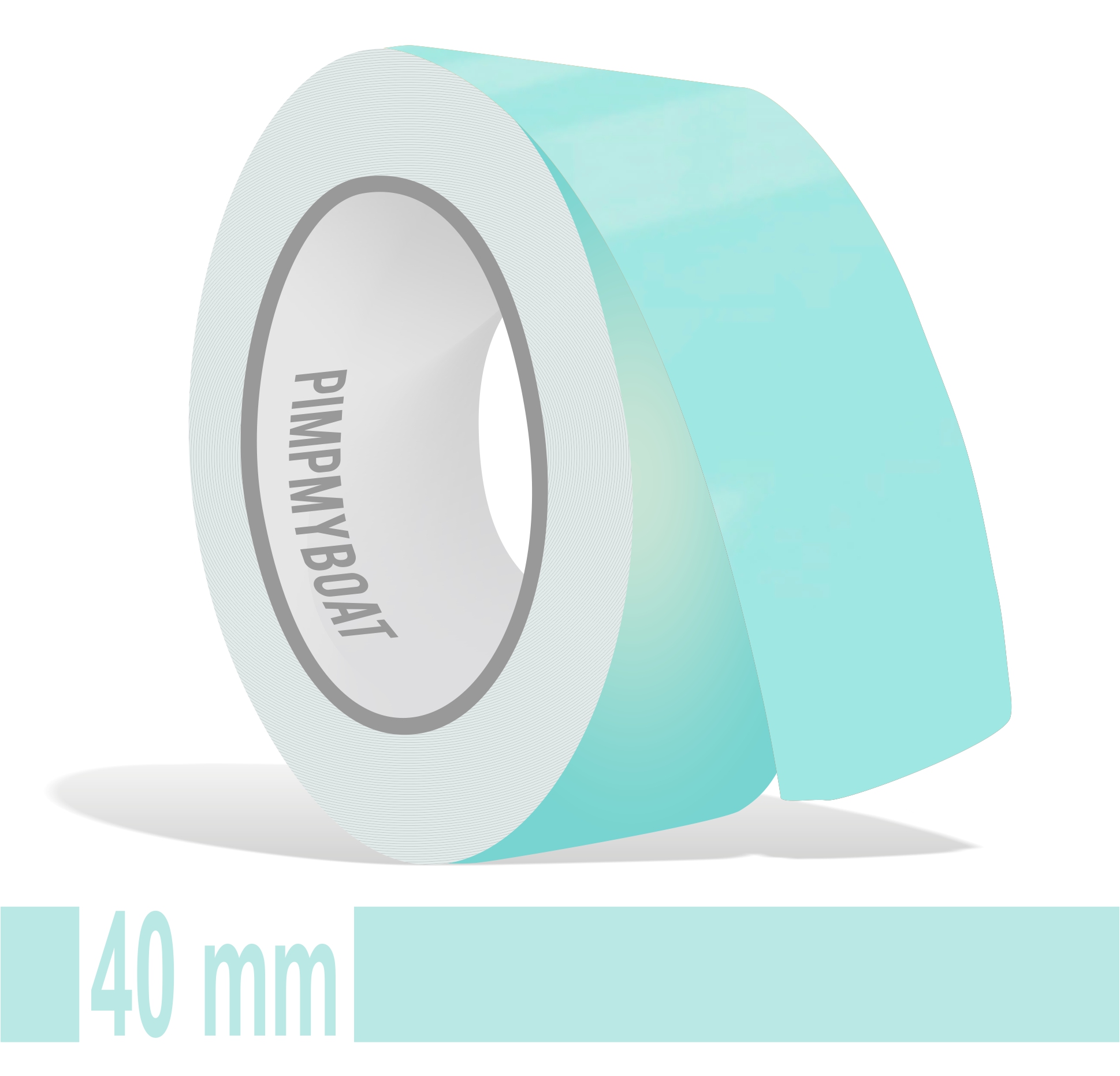 Zierstreifen blau 40mm pastelltürkis lichtgrün hellblau in in 10 m Länge für Auto Boot Klebeband Dekorstreifen Tuningstreifen Autofolie Siviwonder