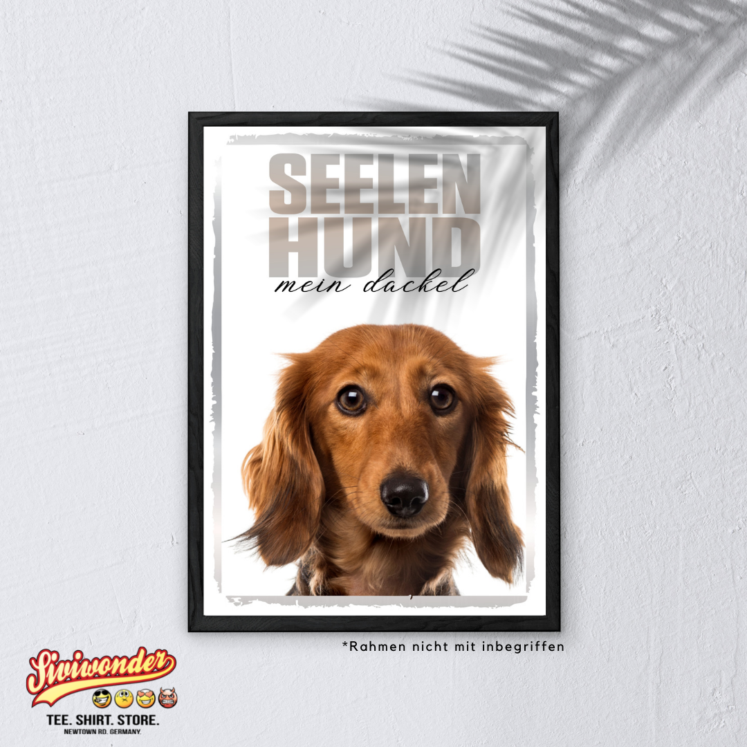 Dackel 2 Seelenhund Dog Schild Spruch Türschild Hundeschild Warnschild Soulmate