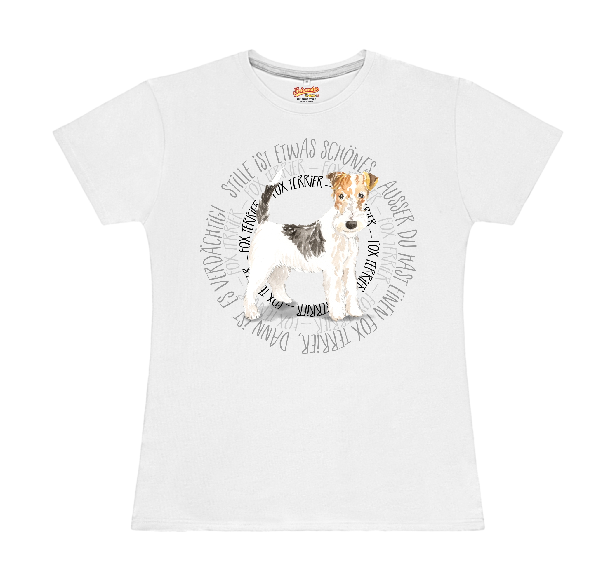 FOXTERRIER DAMEN T-SHIRT CIRCLE Watercolor by SIVIWONDER