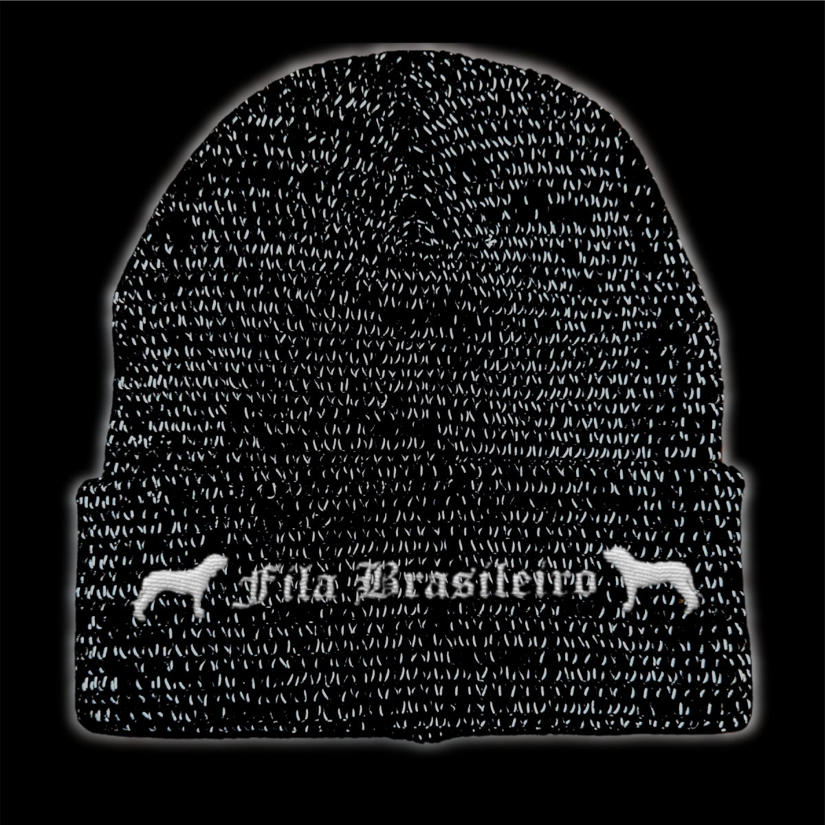 Bad Fila Brasileiro reflektierende Mütze Stickerei Hund Winter Strickmütze reflex Beanie warm