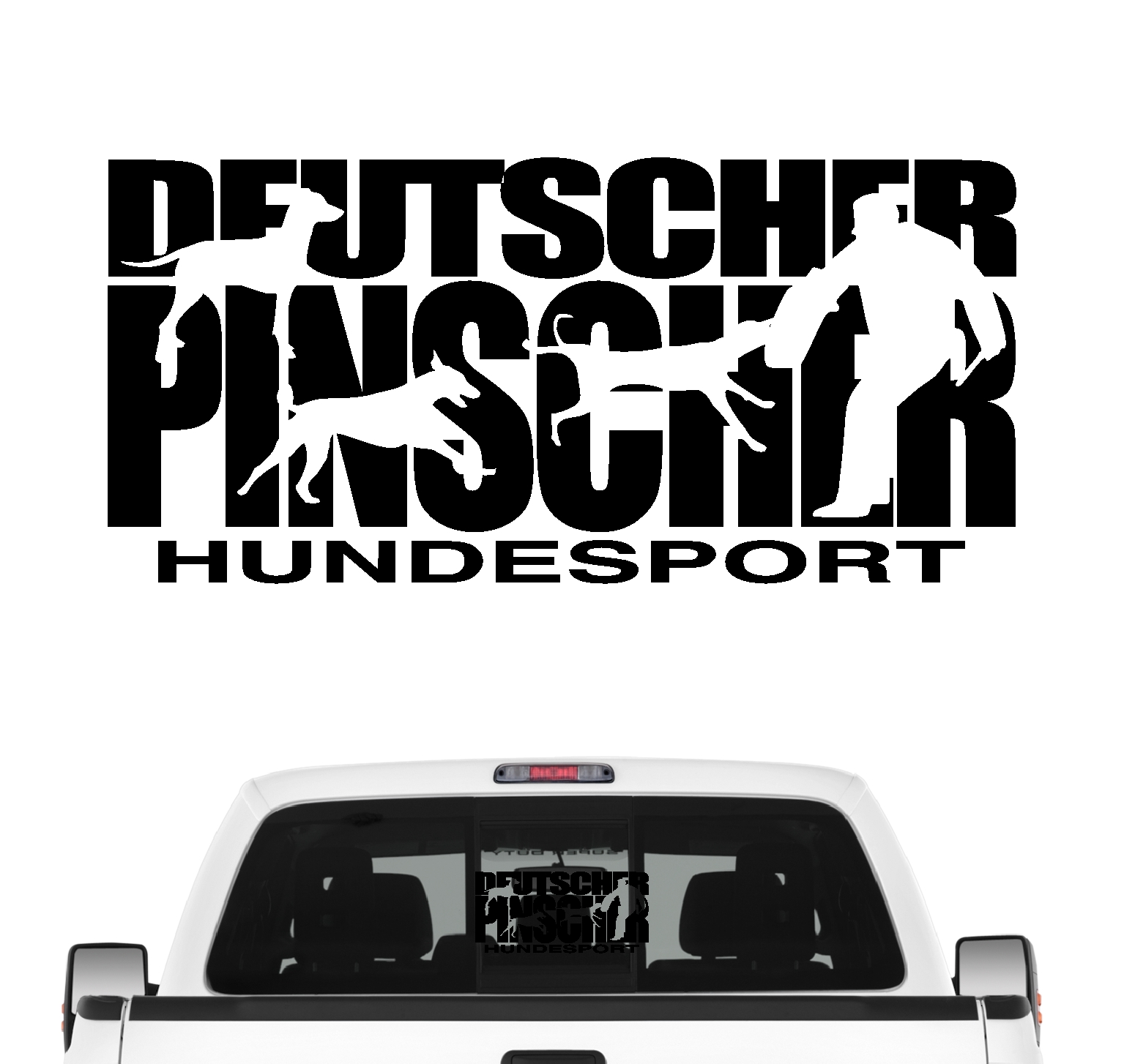 Deutscher Pinscher Hundesport Autoaufkleber Hund Folie Aufkleber German Pinscher