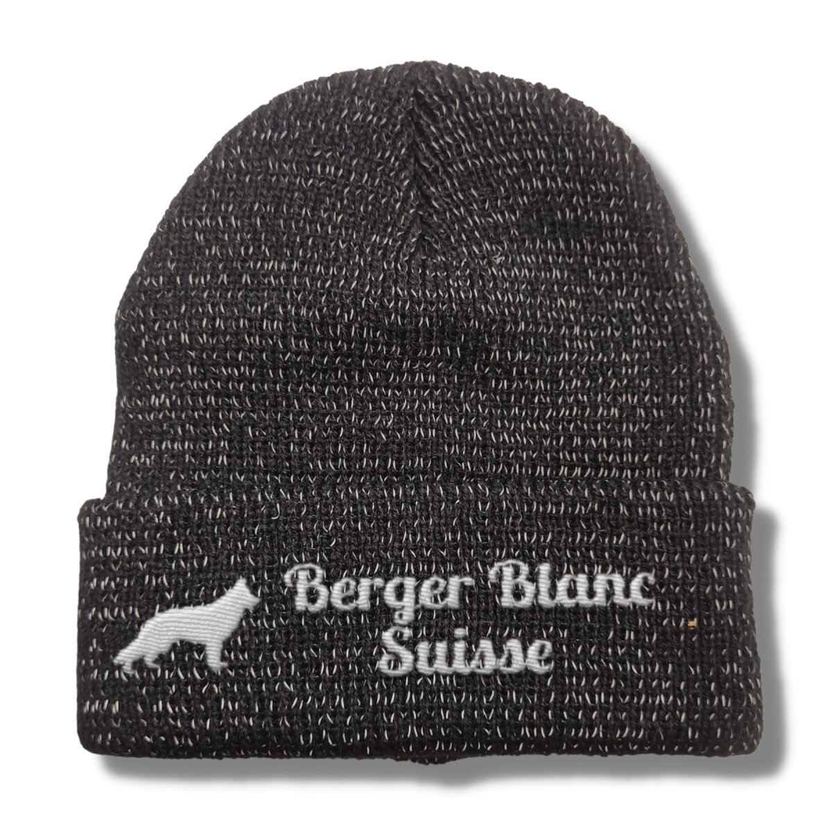 Berger Blanc Suisse reflektierende Mütze Stickerei Hund Winter Strickmütze reflex Beanie warm