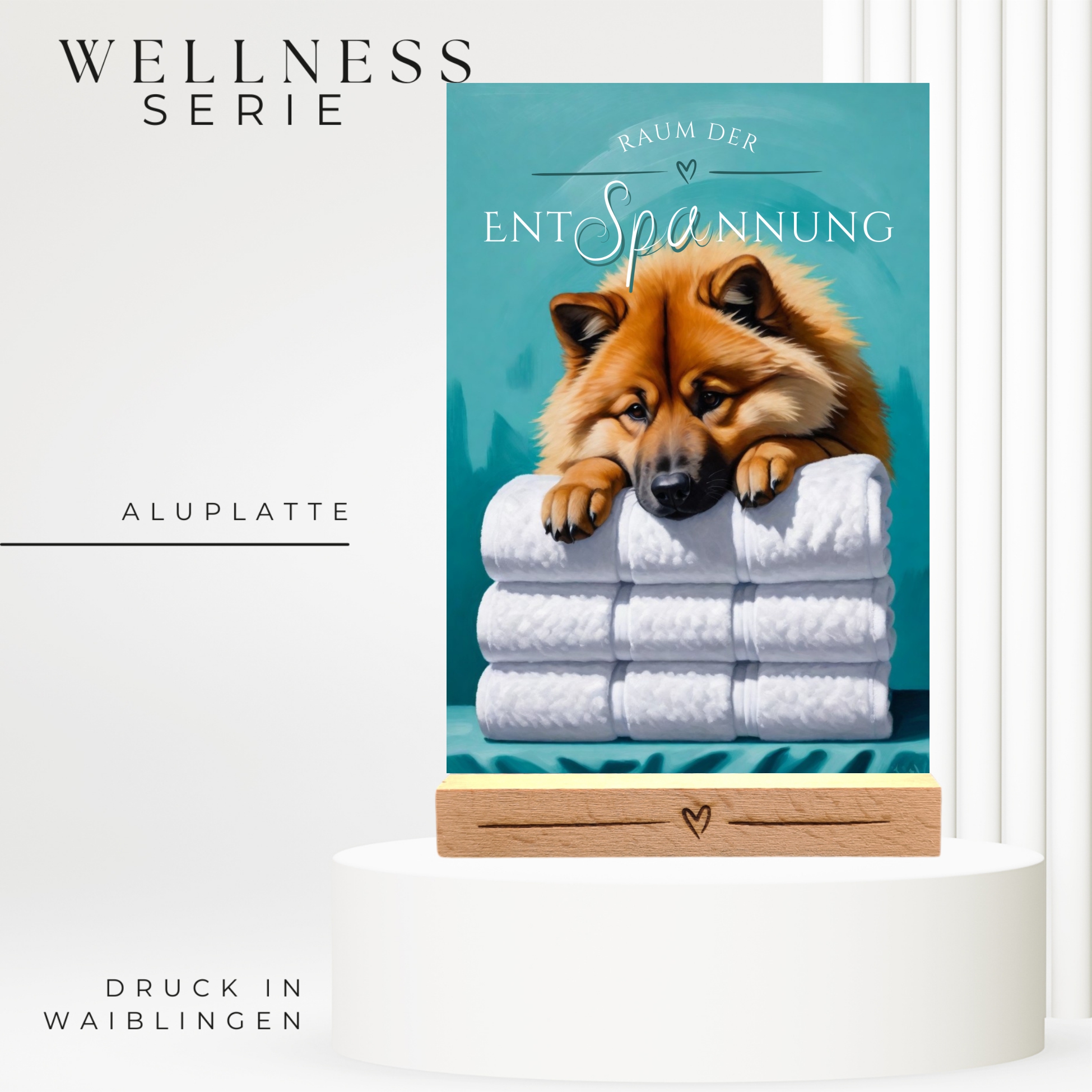 Hundeschild Deko Badezimmer Wellness Eurasier Eurasian Spitz Schild Spruch