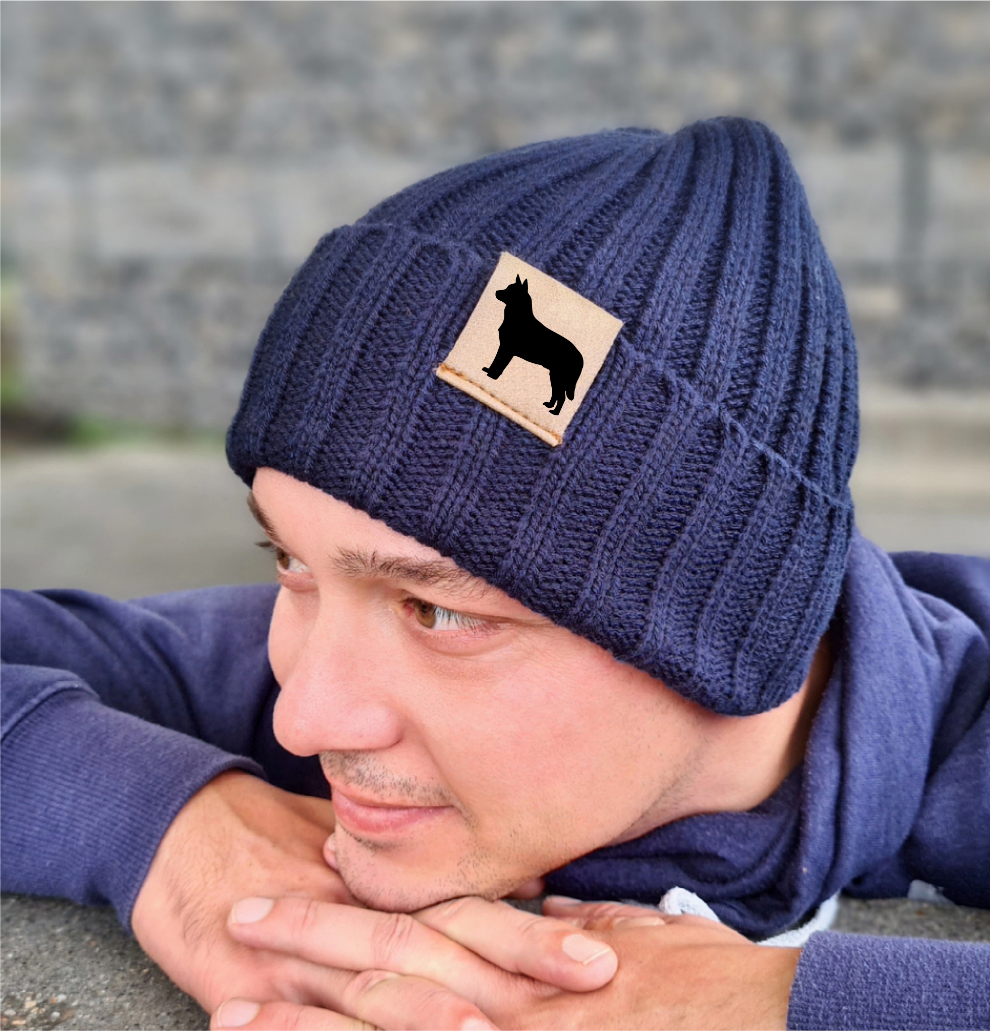 Strickmütze "Australian Cattle Dog"  Beanie Mütze Urban Witzig Spruch Warm Winter Herbst Farben