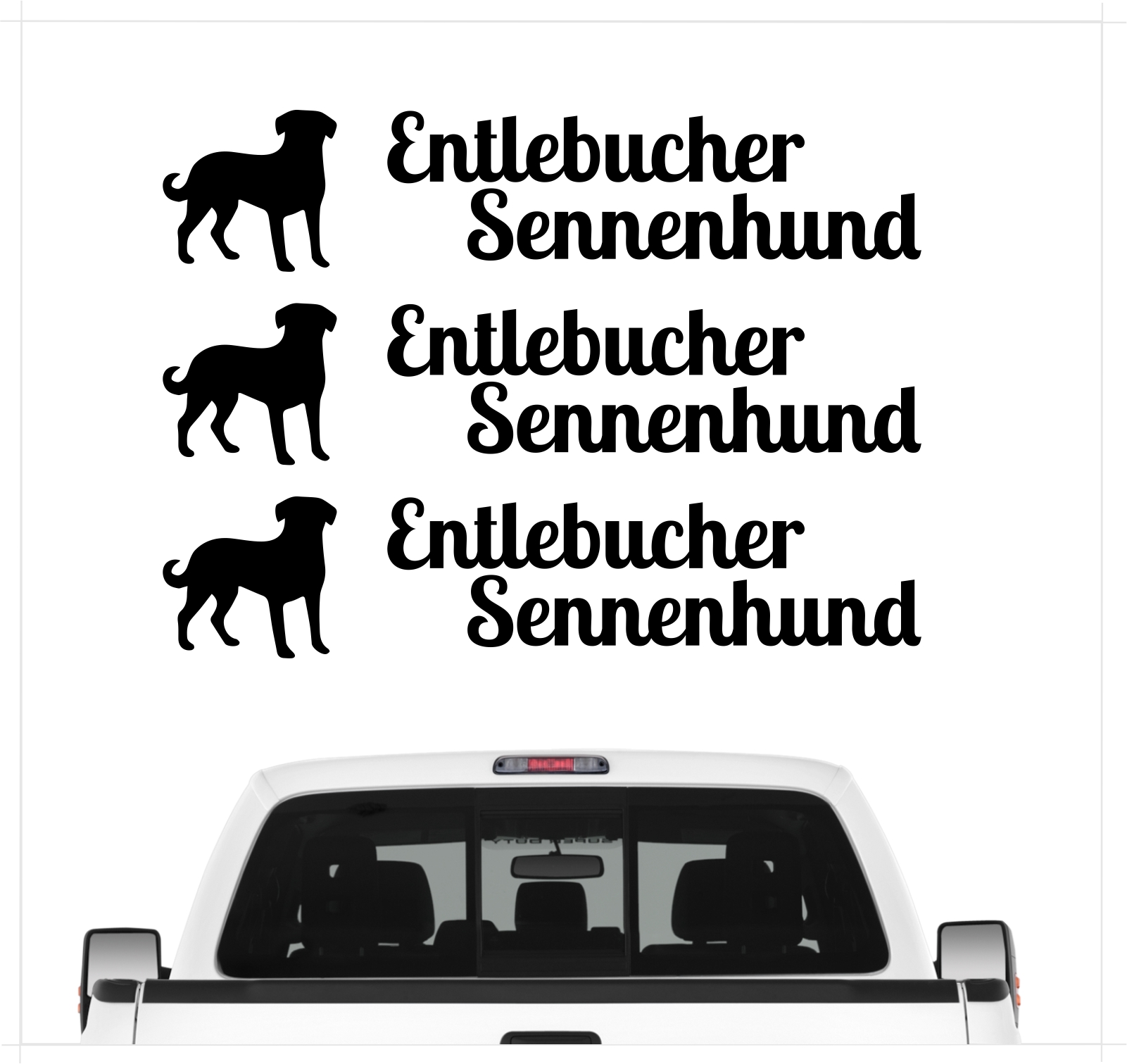 Entlebucher Sennenhund Sennen Aufkleber 3er Set Hundeaufkleber Hundemotiv Hund Folie