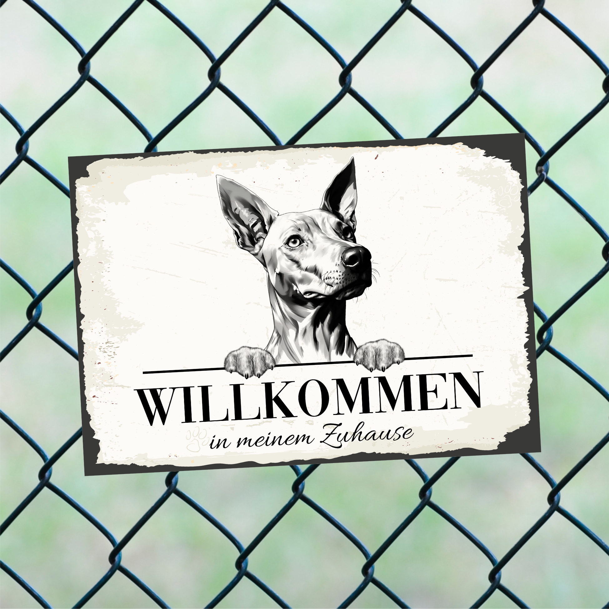 Hundeschild Willkommen Zuhause Etnahund Cirneco dell’Etna Schild