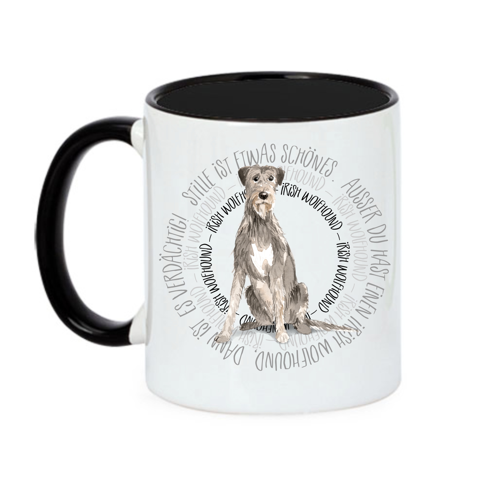 IRISH WOLFHOUND TASSE CIRCLE WATERCOLOUR Motiv by SIVIWONDER