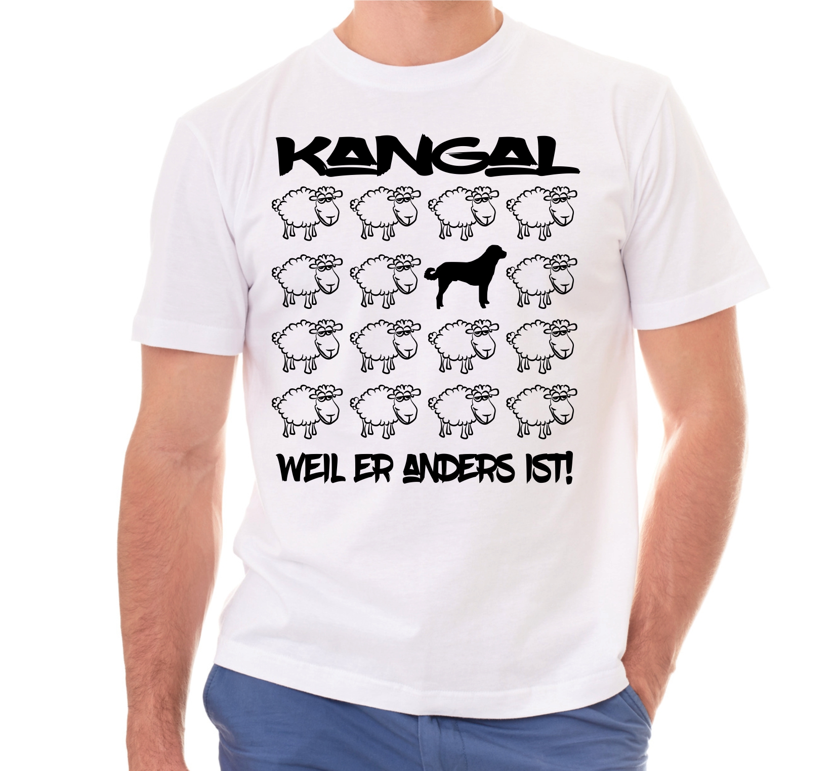 KANGAL HUND UNISEX T-SHIRT BLACK SHEEP by SIVIWONDER