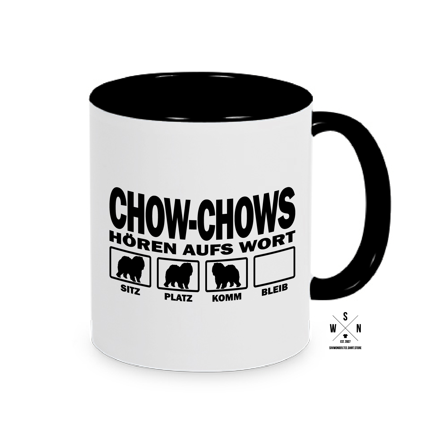 Tasse Kaffeebecher CHOW-CHOWS Hören aufs Wort