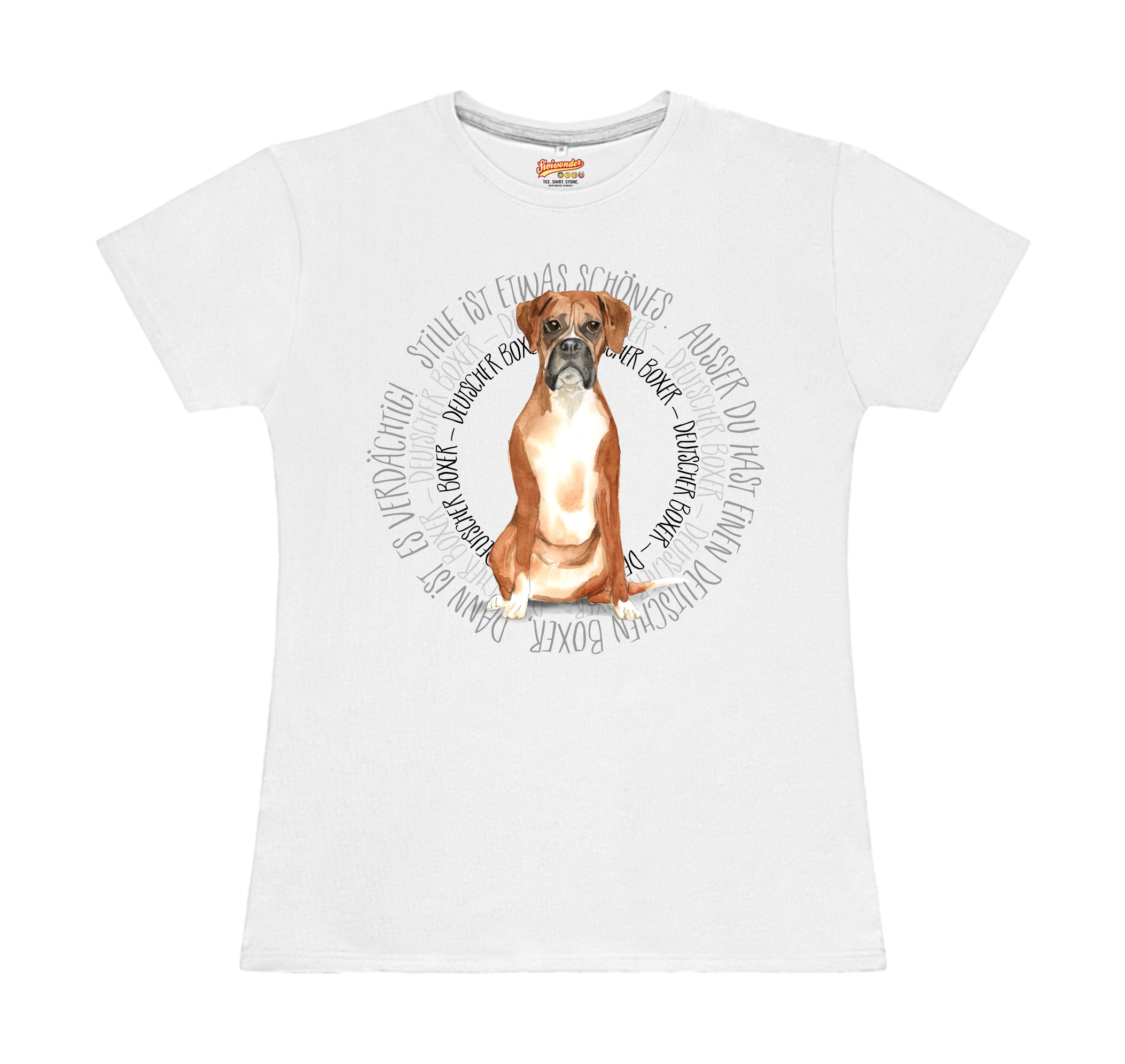 BOXER DAMEN T-SHIRT CIRCLE Watercolor by SIVIWONDER
