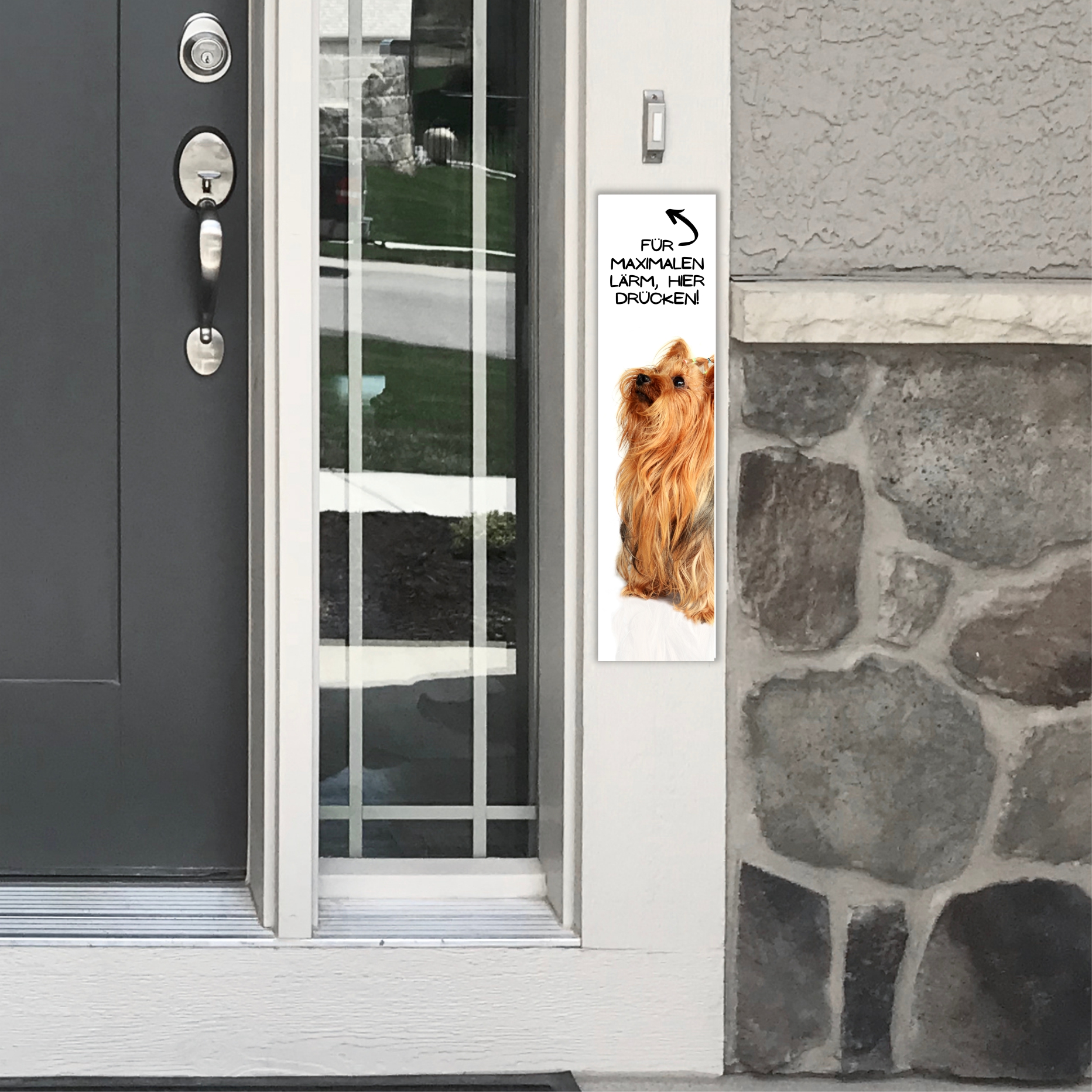 Yorkshire Terrier Yorkie Dog Türschild Warnschild Hundeschild Schildr happy Design by Siviwonder