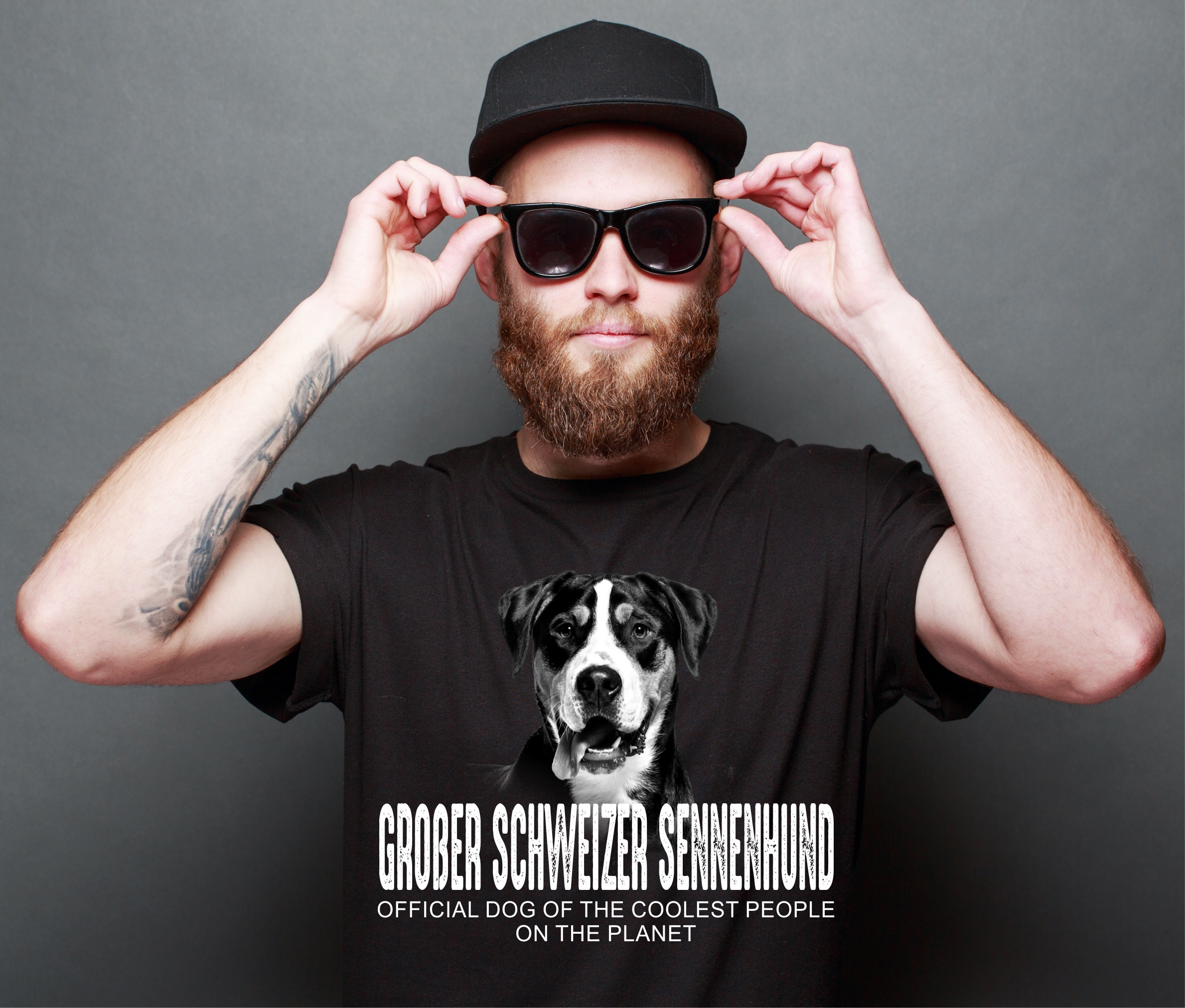 Schweizer Sennenhund Sennen Großer Schweiz Dog cool Leute lustig Shirt T-Shirt Hundemotiv Siviwonder