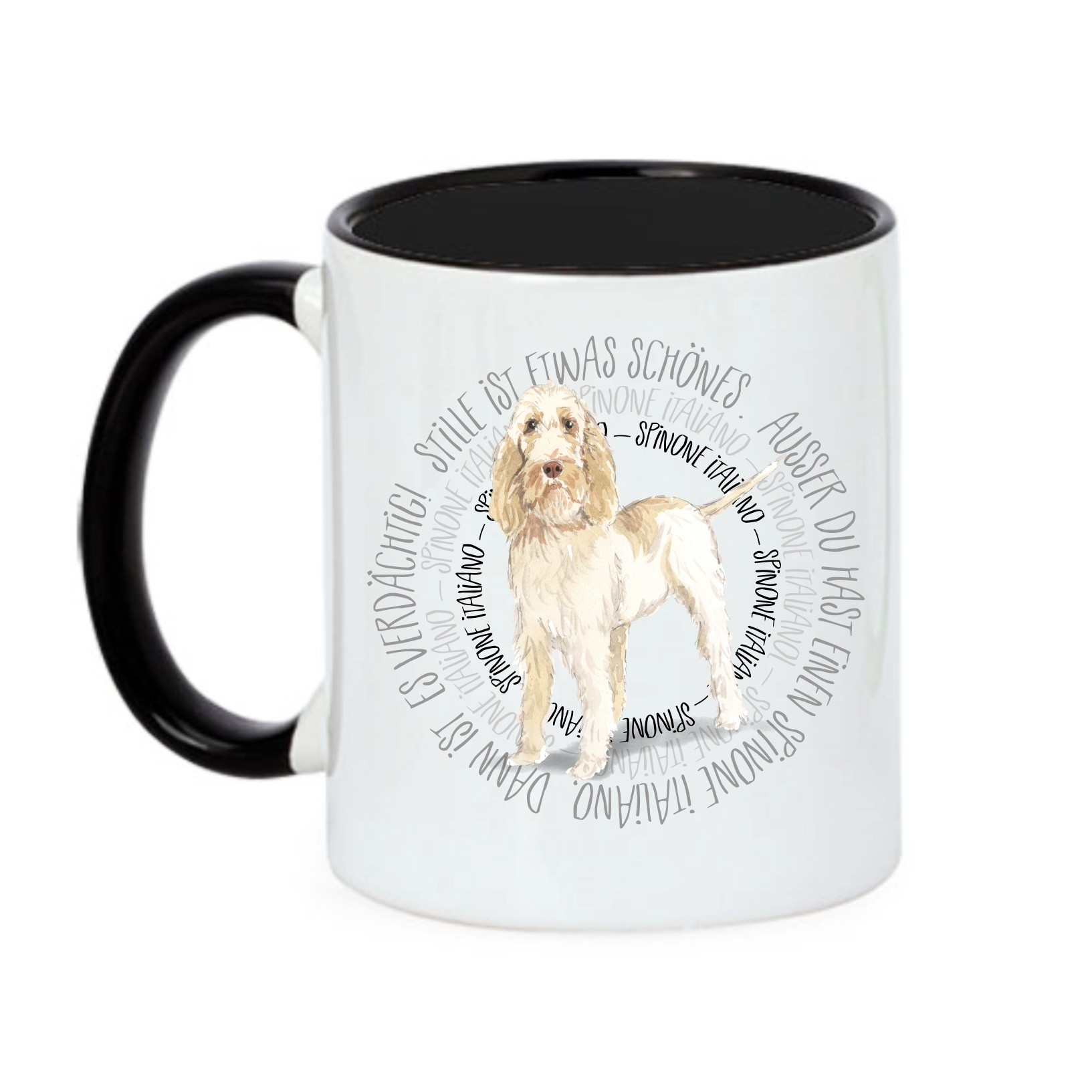 SPINONE ITALIANO TASSE CIRCLE WATERCOLOUR Motiv by SIVIWONDER